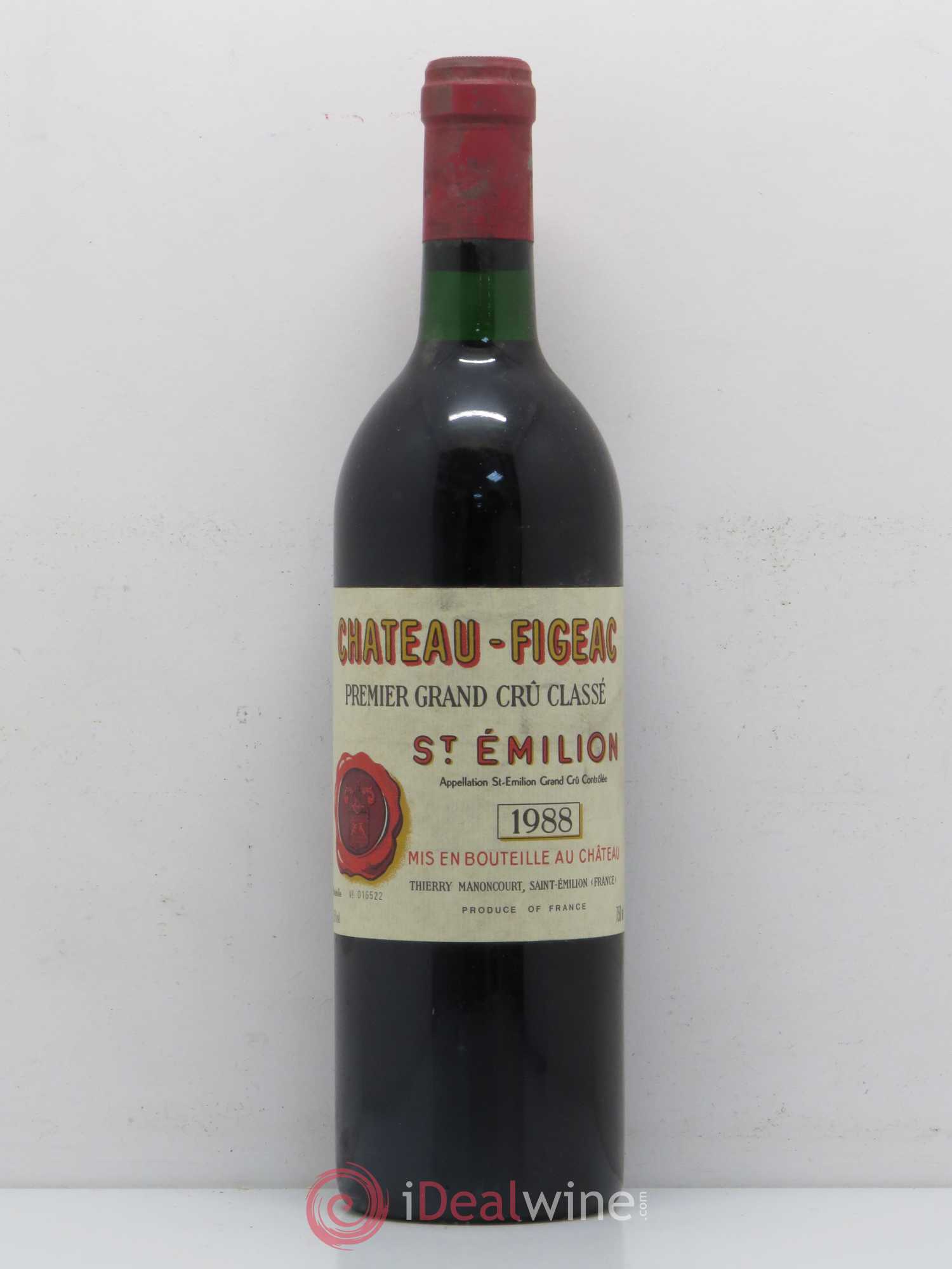 Château Figeac 1er Grand Cru Classé A 1988 - Lot de 1 bouteille - 0