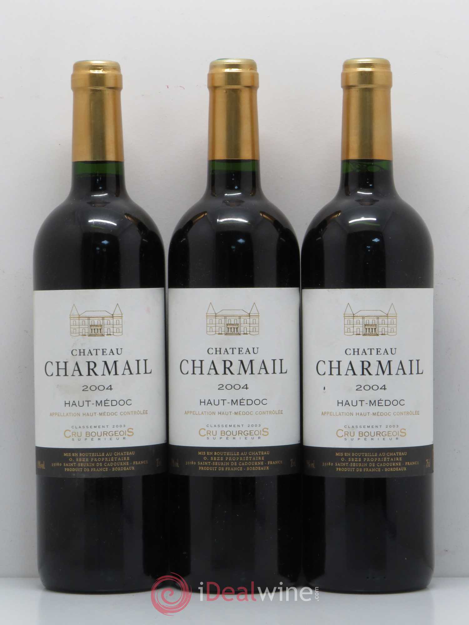 Château Charmail Cru Bourgeois 2004 - Lot de 3 bouteilles - 0