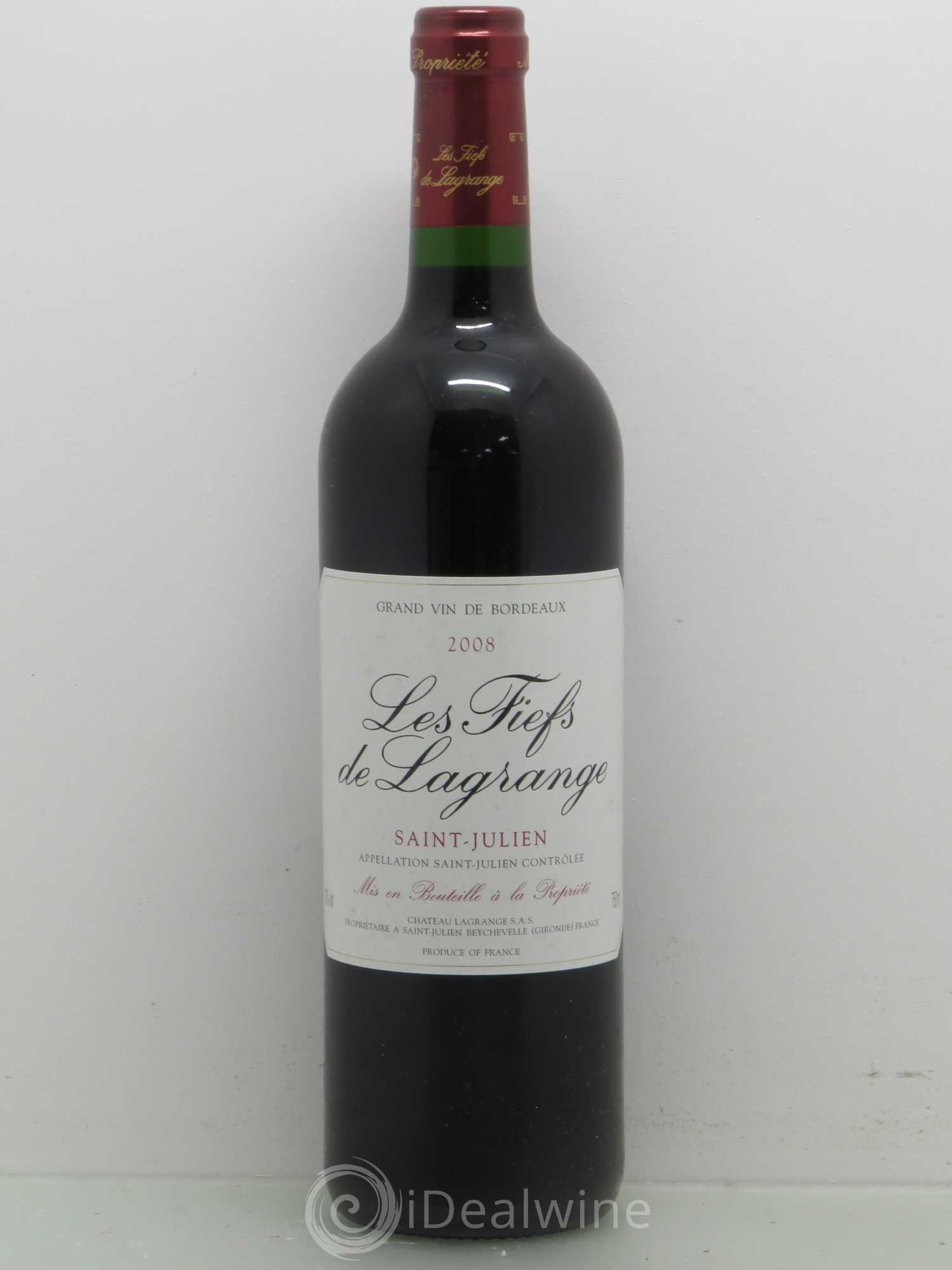 Les Fiefs de Lagrange Second Vin 2008 - Lot de 1 bouteille - 0