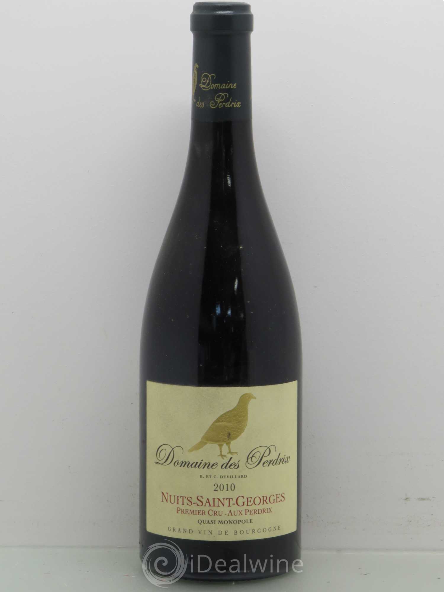 Nuits-Saint-Georges 1er Cru Aux Perdrix Perdrix (Domaine des) 2010 - Lot de 1 bouteille - 0