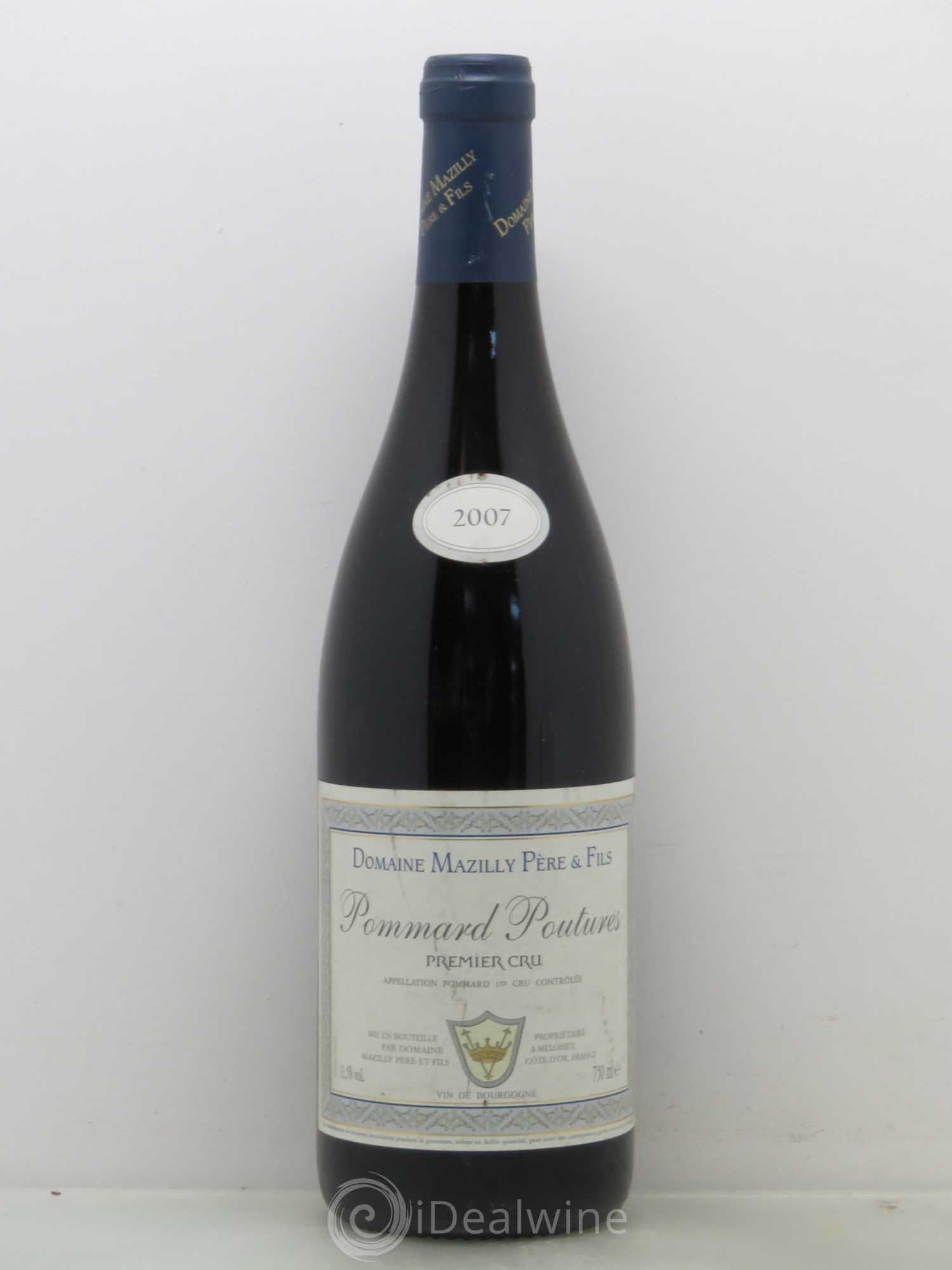 Pommard 1er Cru Mazilly Poutures 2007 - Lot de 1 bouteille - 0