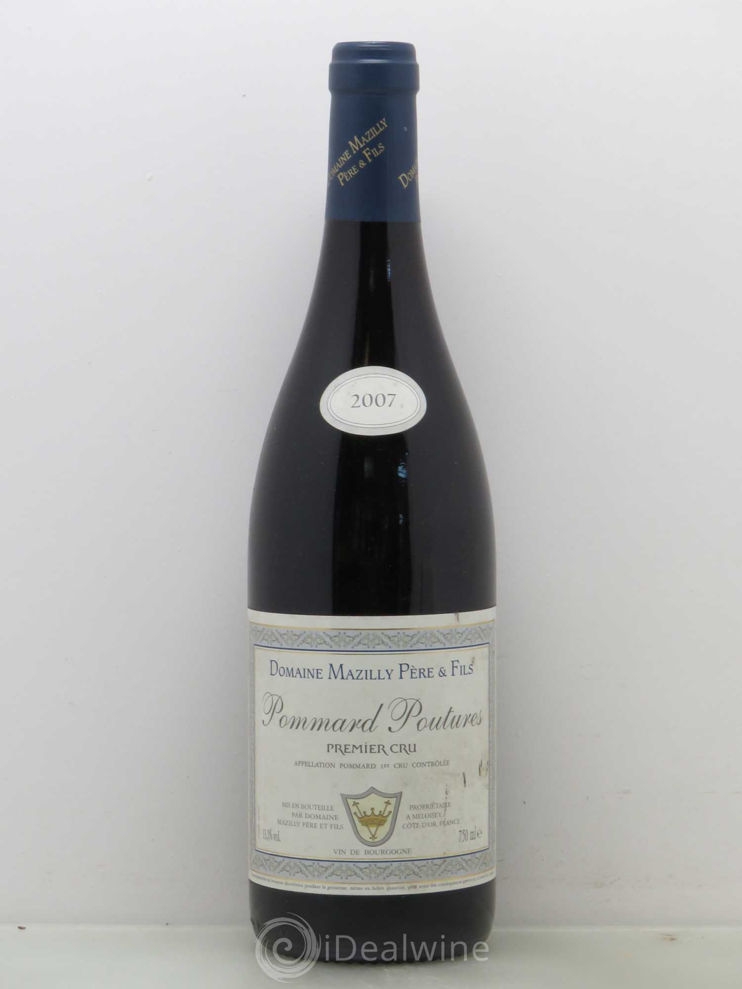 Pommard 1er Cru Mazilly Poutures 2007 - Lot de 1 bouteille - 0