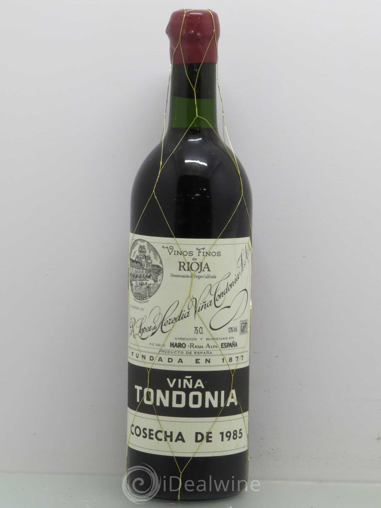Rioja DOCA Reserva Vina Tondonia R. Lopez de Heredia 1985 - Lot de 1 bouteille - 0
