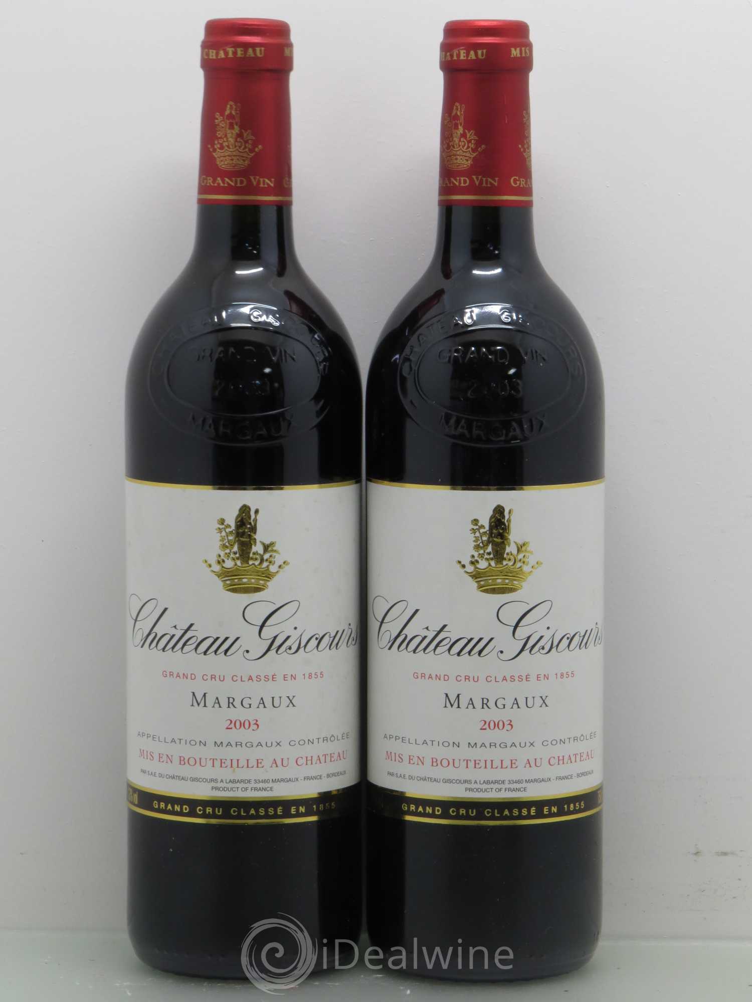 Château Giscours 3ème Grand Cru Classé 2003 - Lot de 2 bouteilles - 0