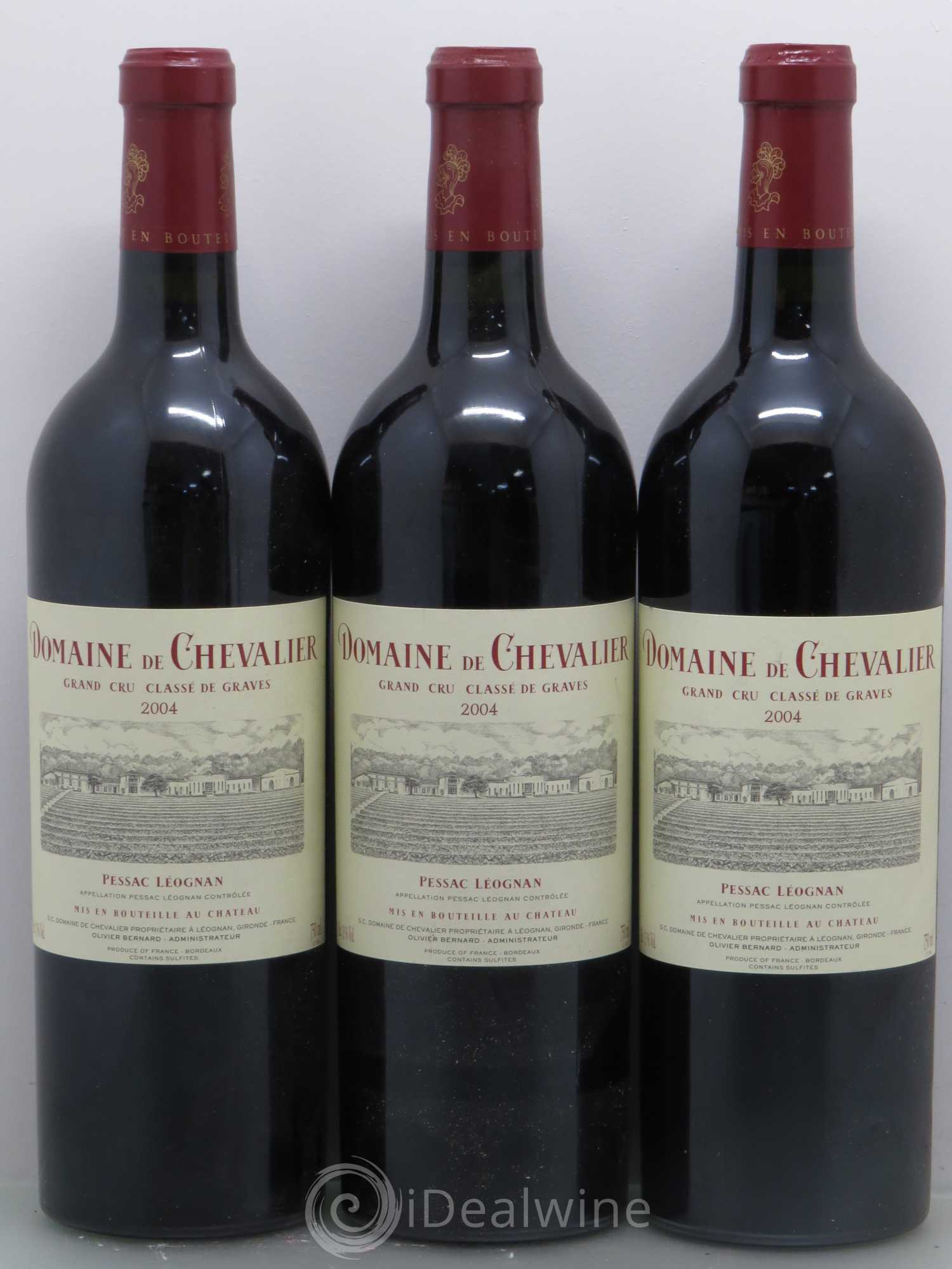 Domaine de Chevalier Cru Classé de Graves 2004 - Lot de 3 bouteilles - 0
