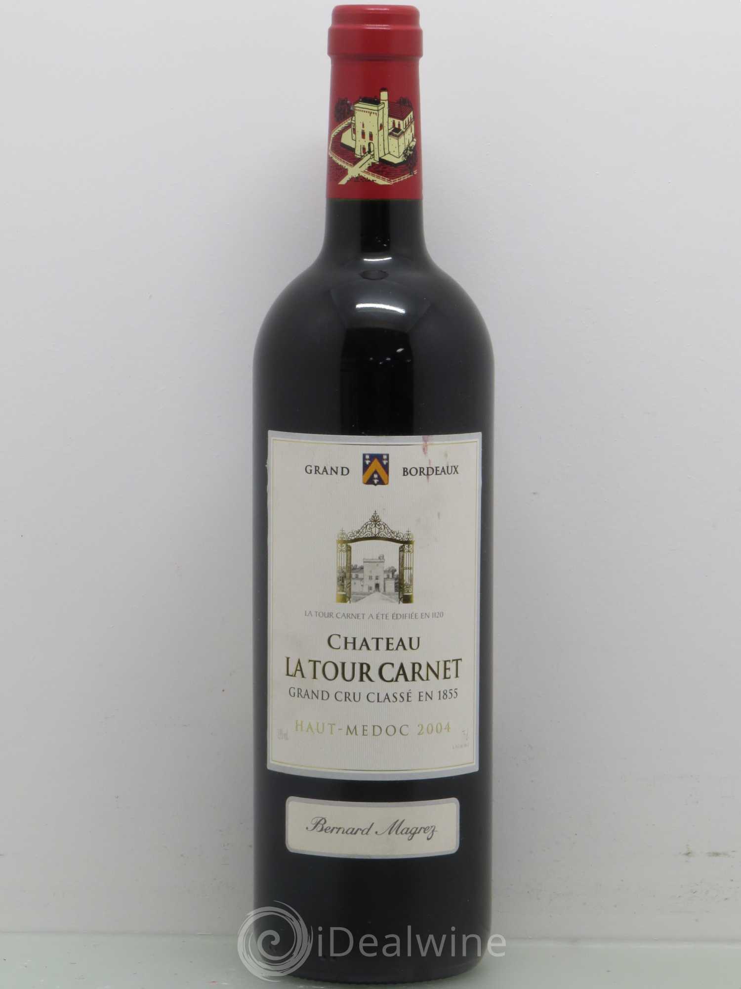Château la Tour Carnet 4ème Grand Cru Classé 2004 - Lot de 1 bouteille - 0