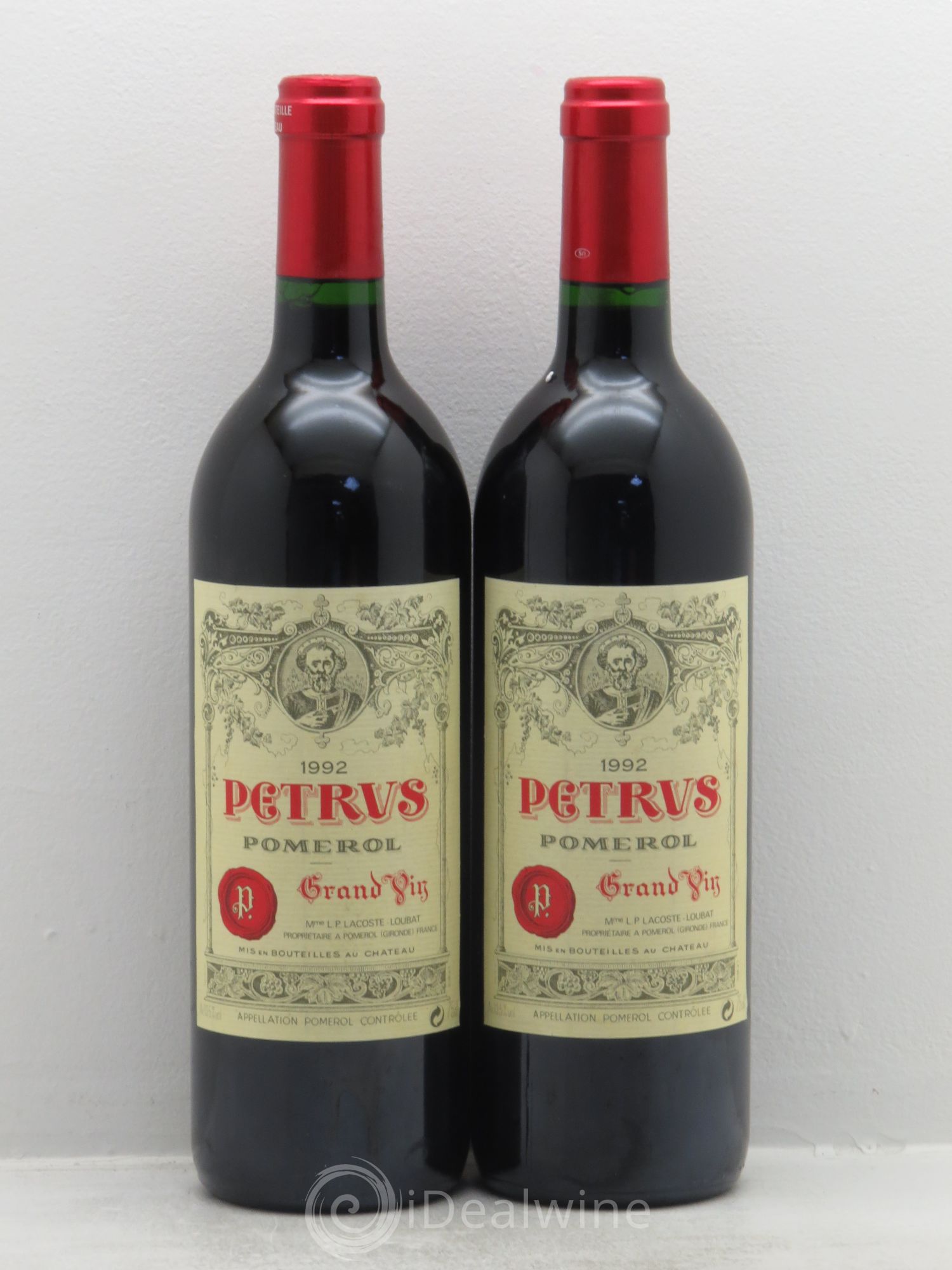 Petrus 1992 - Lot de 2 bouteilles - 0