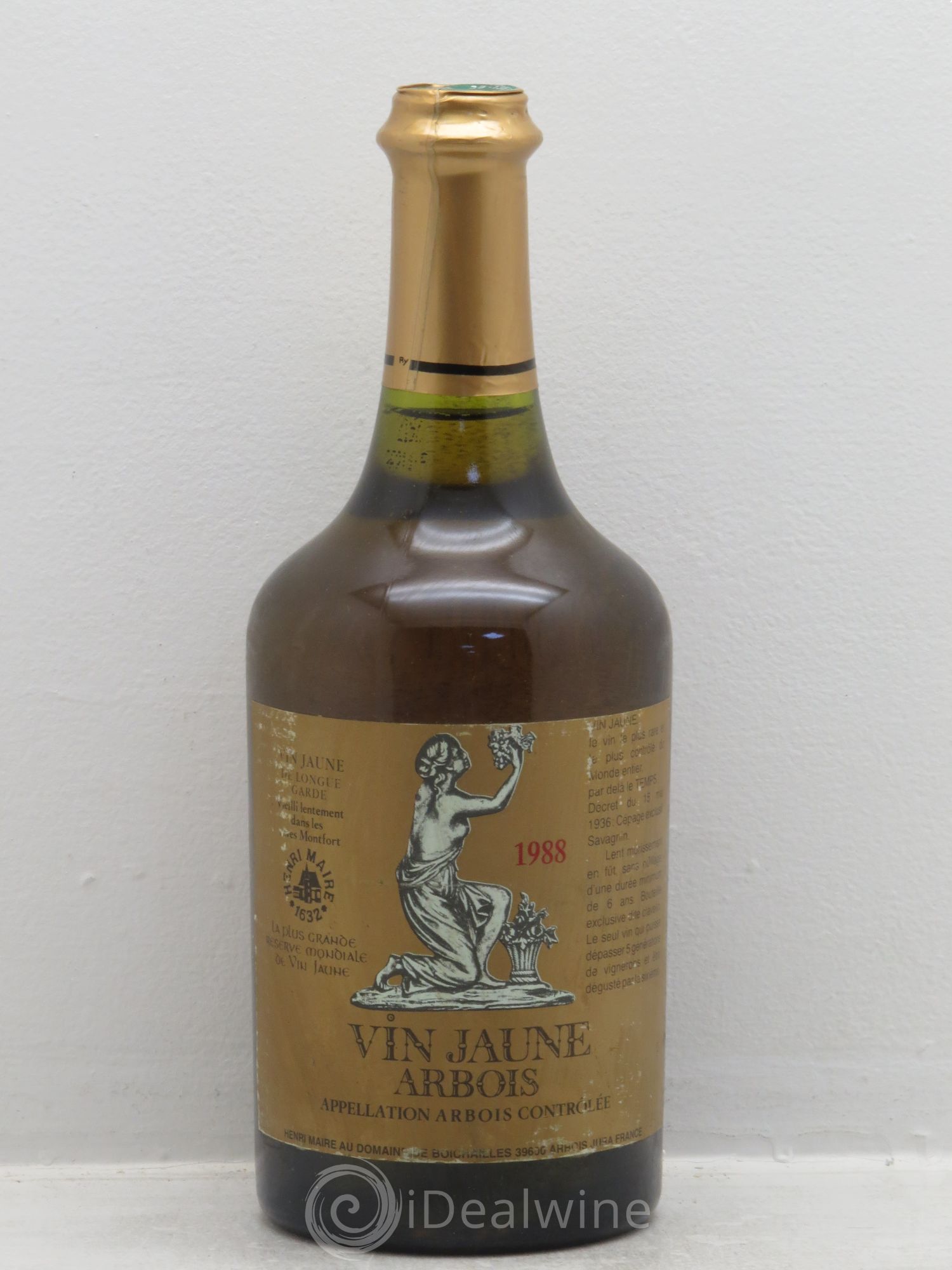 Arbois Vin Jaune Henri Maire (62cl) 1988 - Posten von 1 Flasche - 0