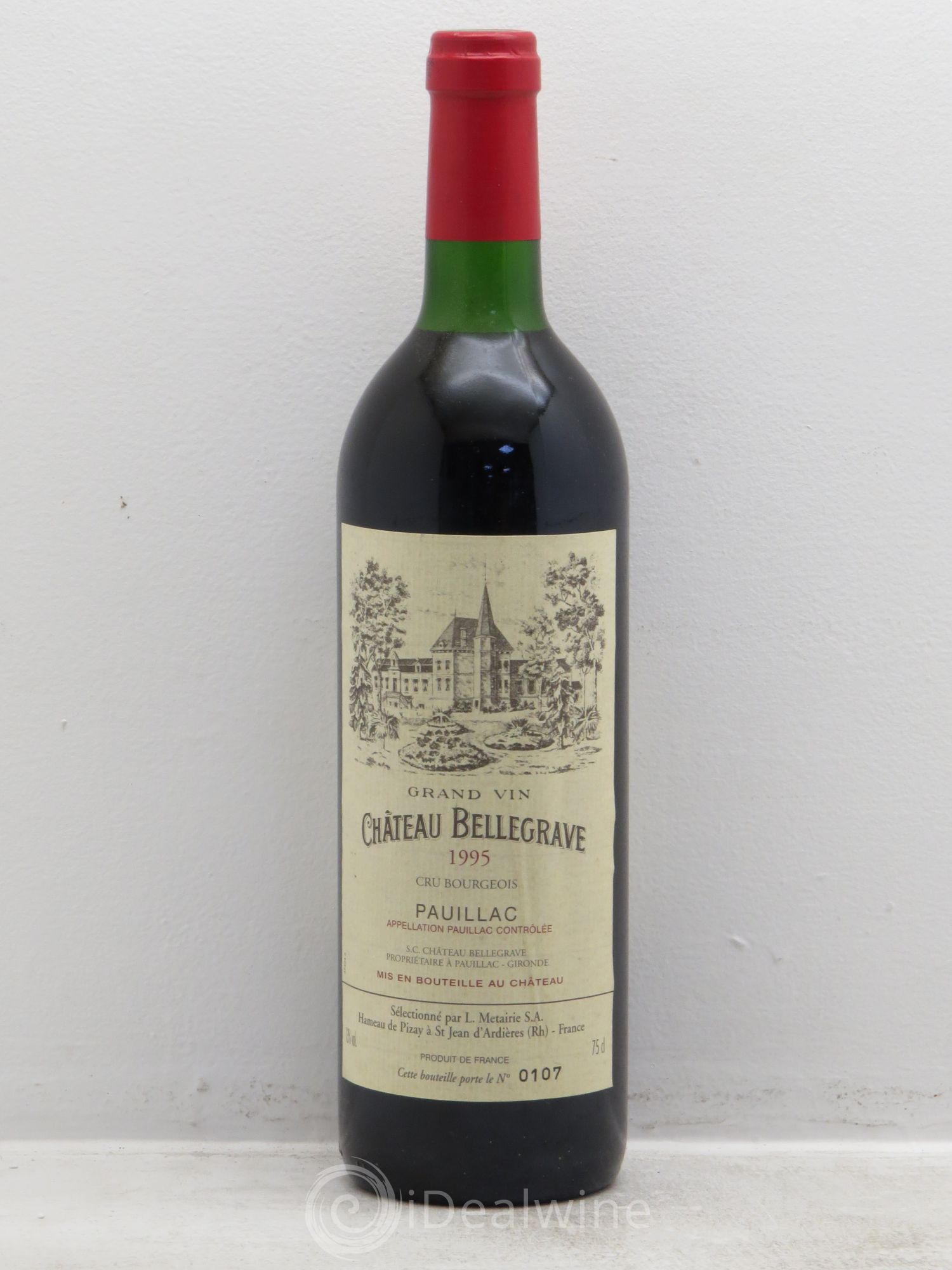 Château Bellegrave Cru Bourgeois 1995 - Lot de 1 bouteille - 0