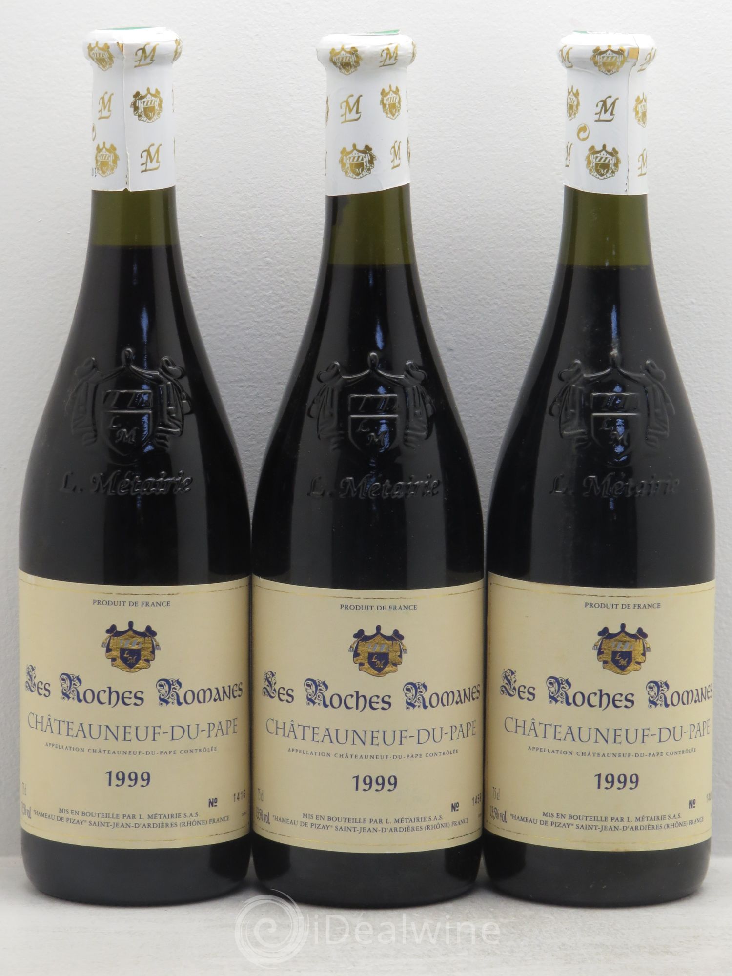 Châteauneuf-du-Pape Les Roches Romanes 1999 - Lot de 3 bouteilles - 0