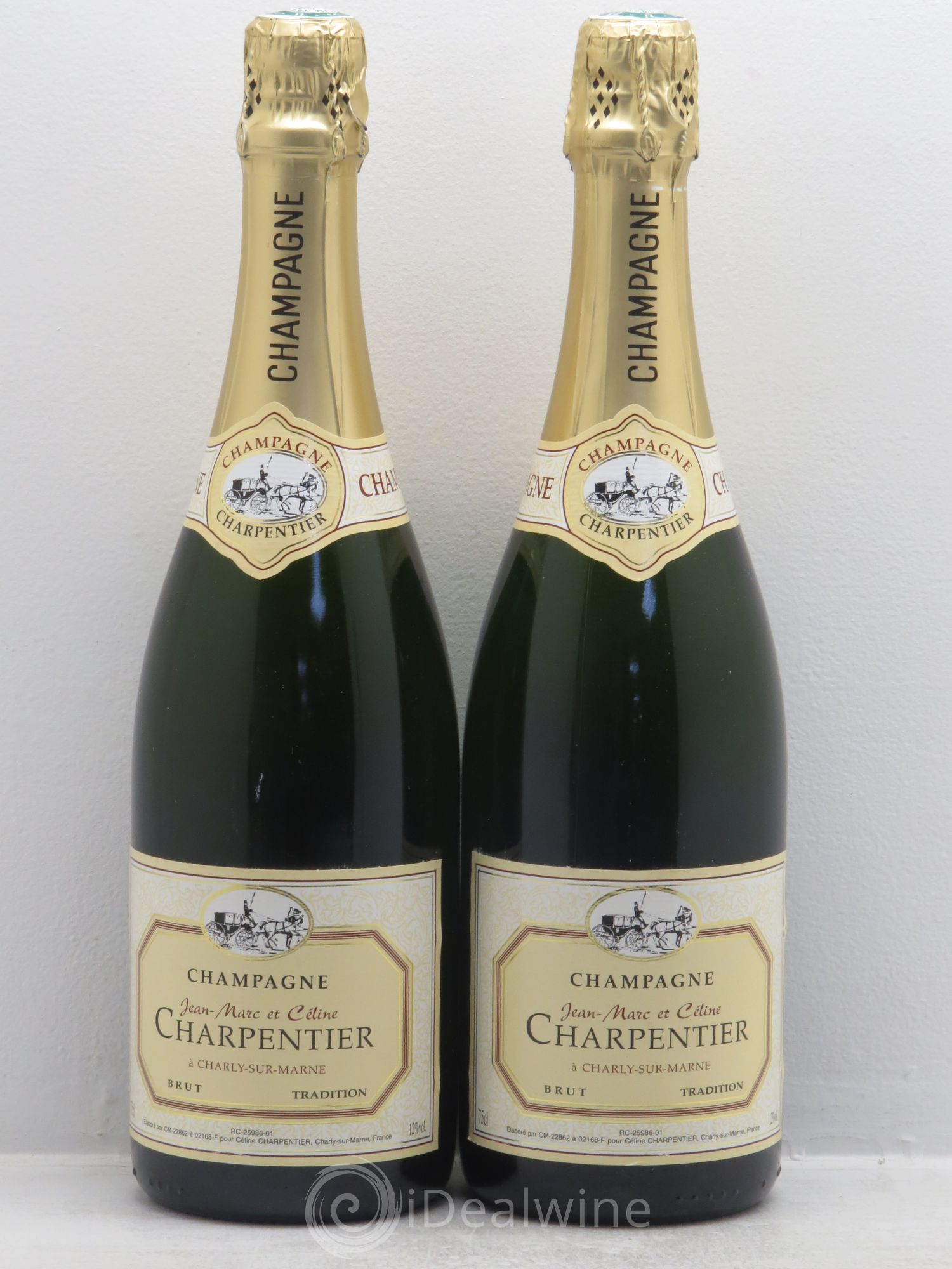 Champagne JM&Cécile Charpentier Brut Tradition - Posten von 2 Flaschen - 0