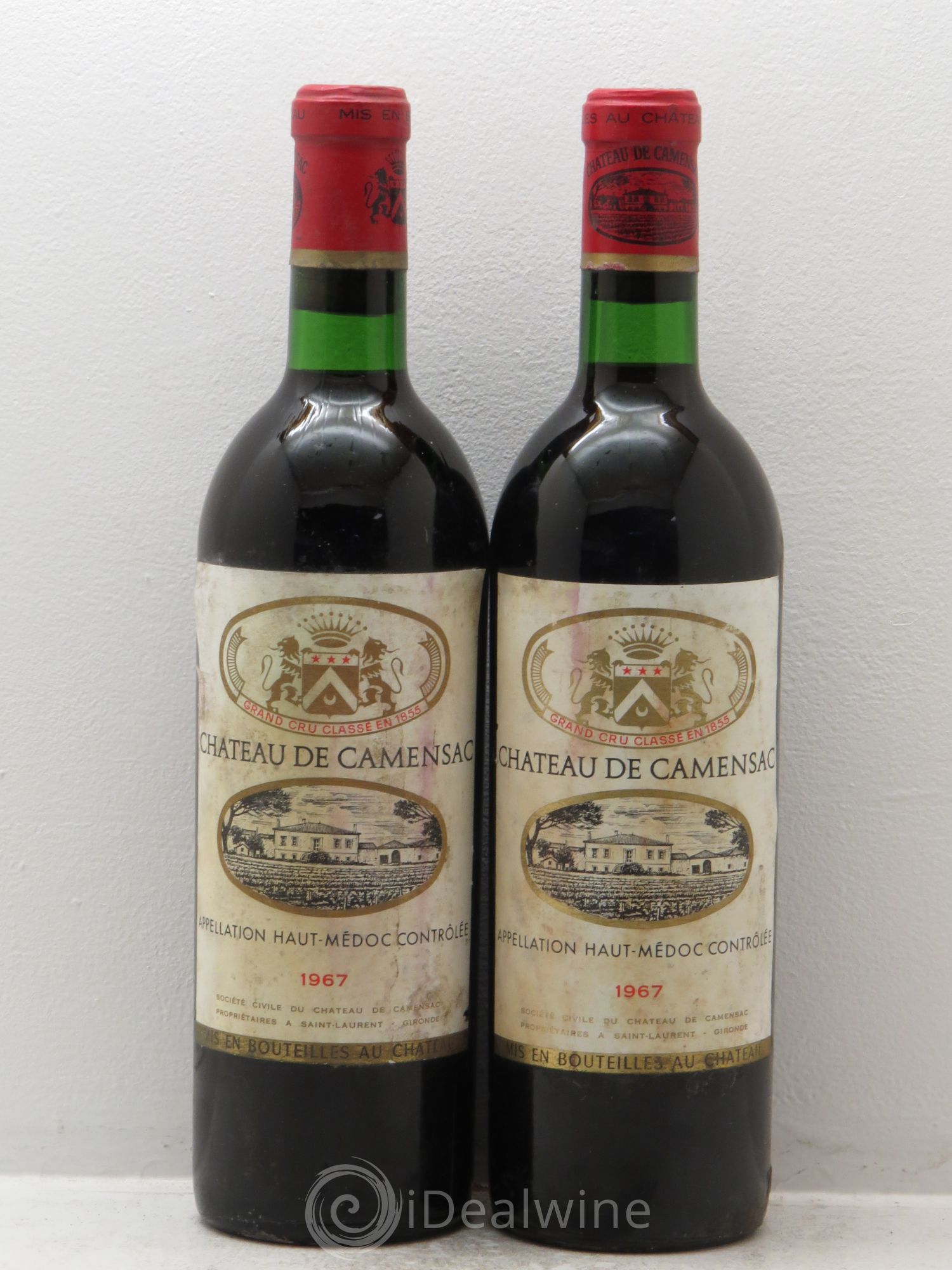Château Camensac 5ème Grand Cru Classé 1967 - Lot de 2 bouteilles - 0