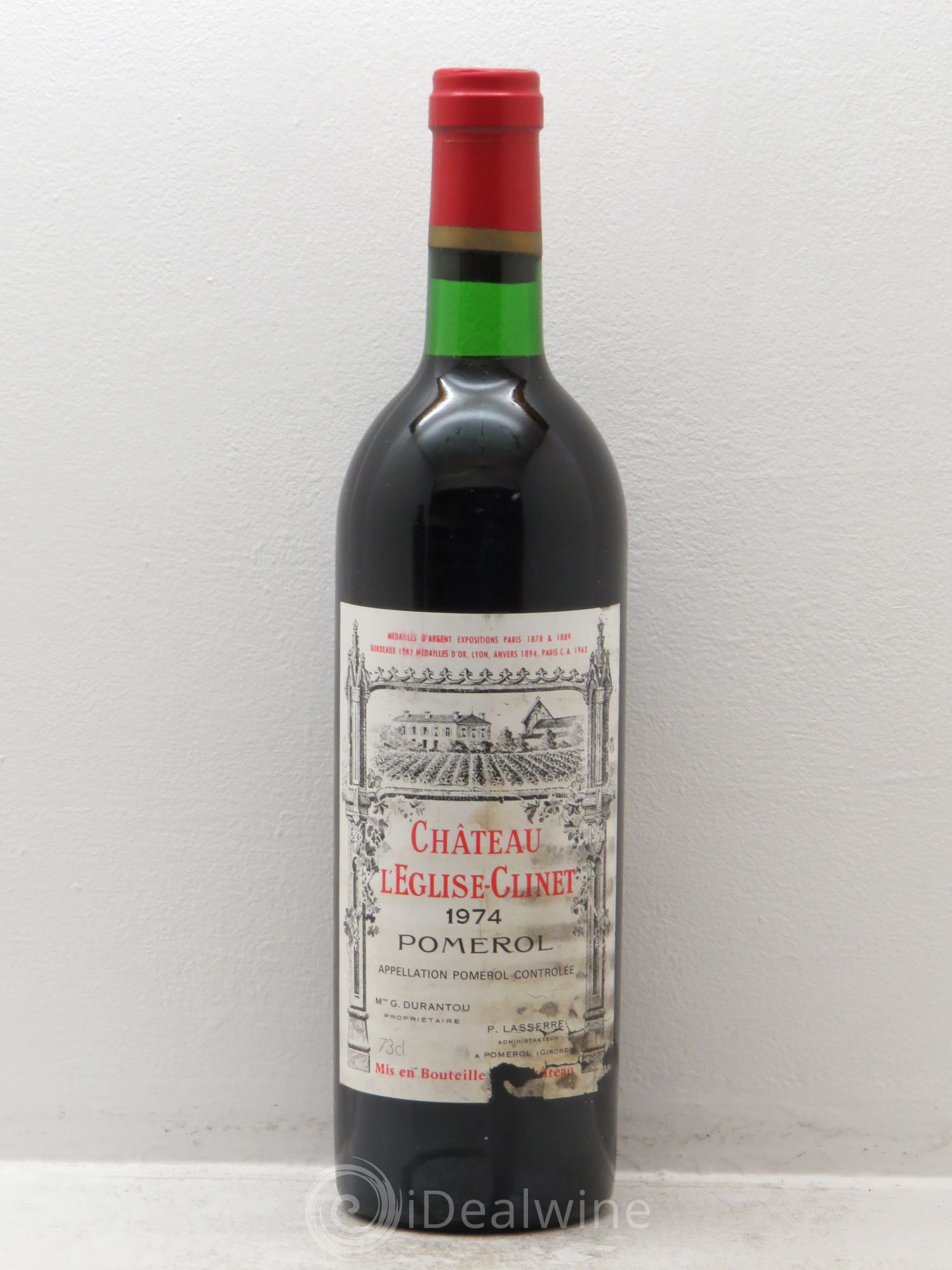 Château l' Église Clinet 1974 - Lot de 6 bouteilles - 0