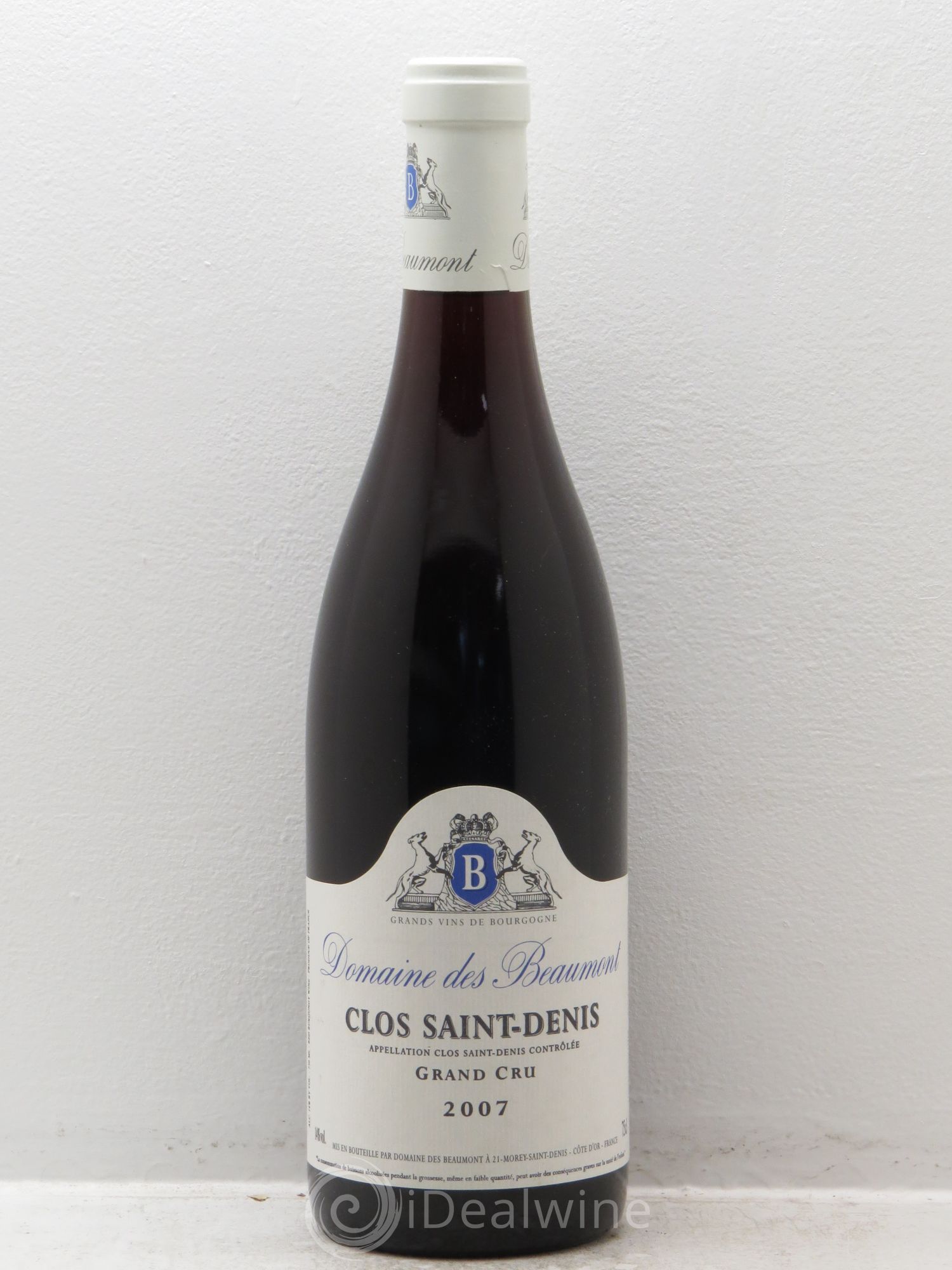 Clos Saint-Denis Grand Cru Domaine des Beaumont 2007 - Lot de 1 bouteille - 0