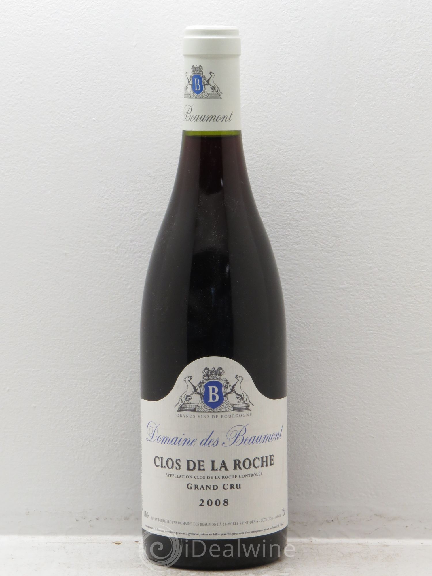 Clos de la Roche Grand Cru Domaine des Beaumont 2008 - Lot de 1 bouteille - 0