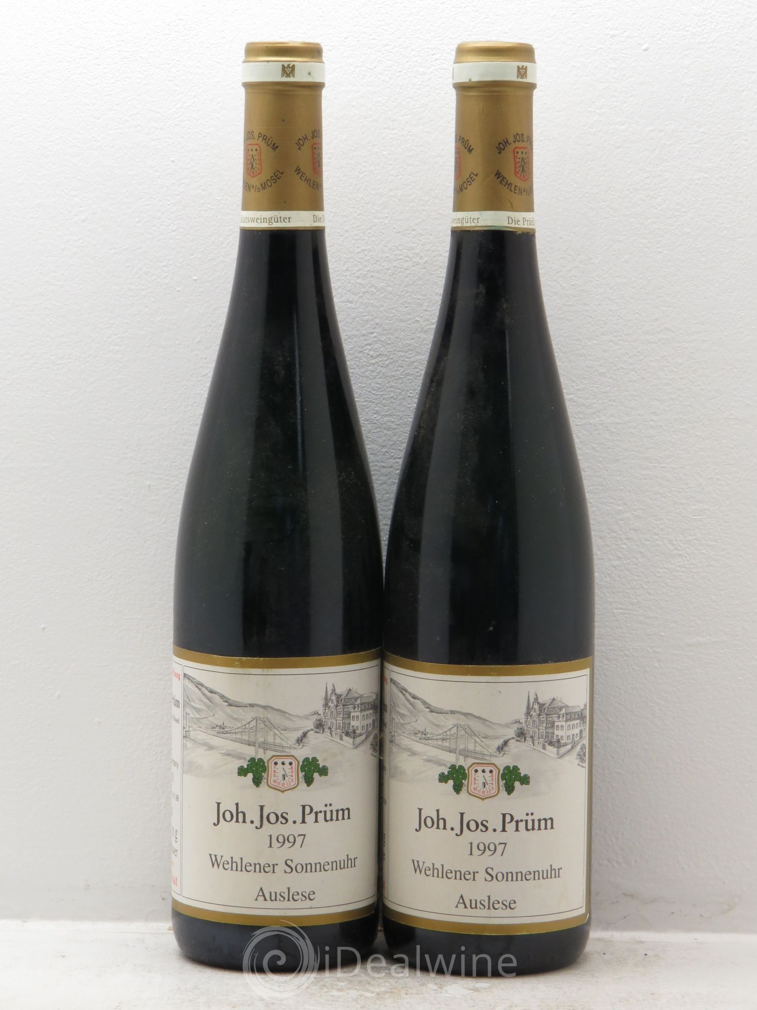 Allemagne Mosel-Saar Riesling Auslese Joh. Jos. Prüm Wehlener Sonnenuhr GOLDCAPSUL 1997 - Posten von 2 Flaschen - 0