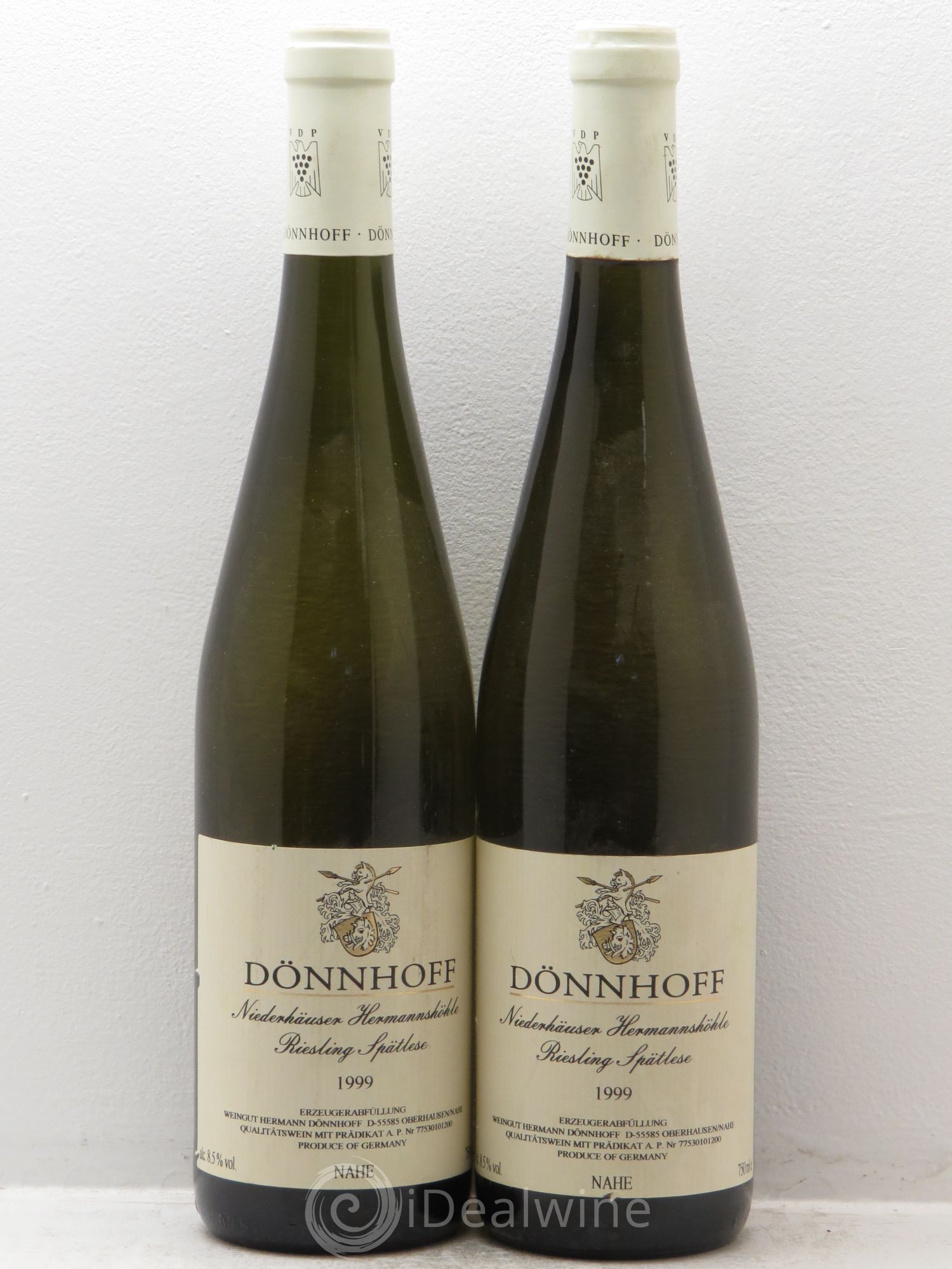 Allemagne Mosel-Saar Riesling Spätlese Dönnhoff Niederhäuser Hermannshöhle 1999 - Posten von 2 Flaschen - 0