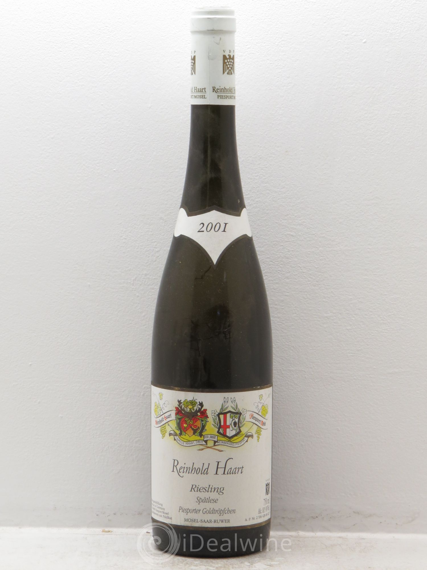 Allemagne Mosel-Saar Riesling SPATLESE Weingut Reinhold Haart Piesporter Goldtröpfchen 2001 - Posten von 1 Flasche - 0