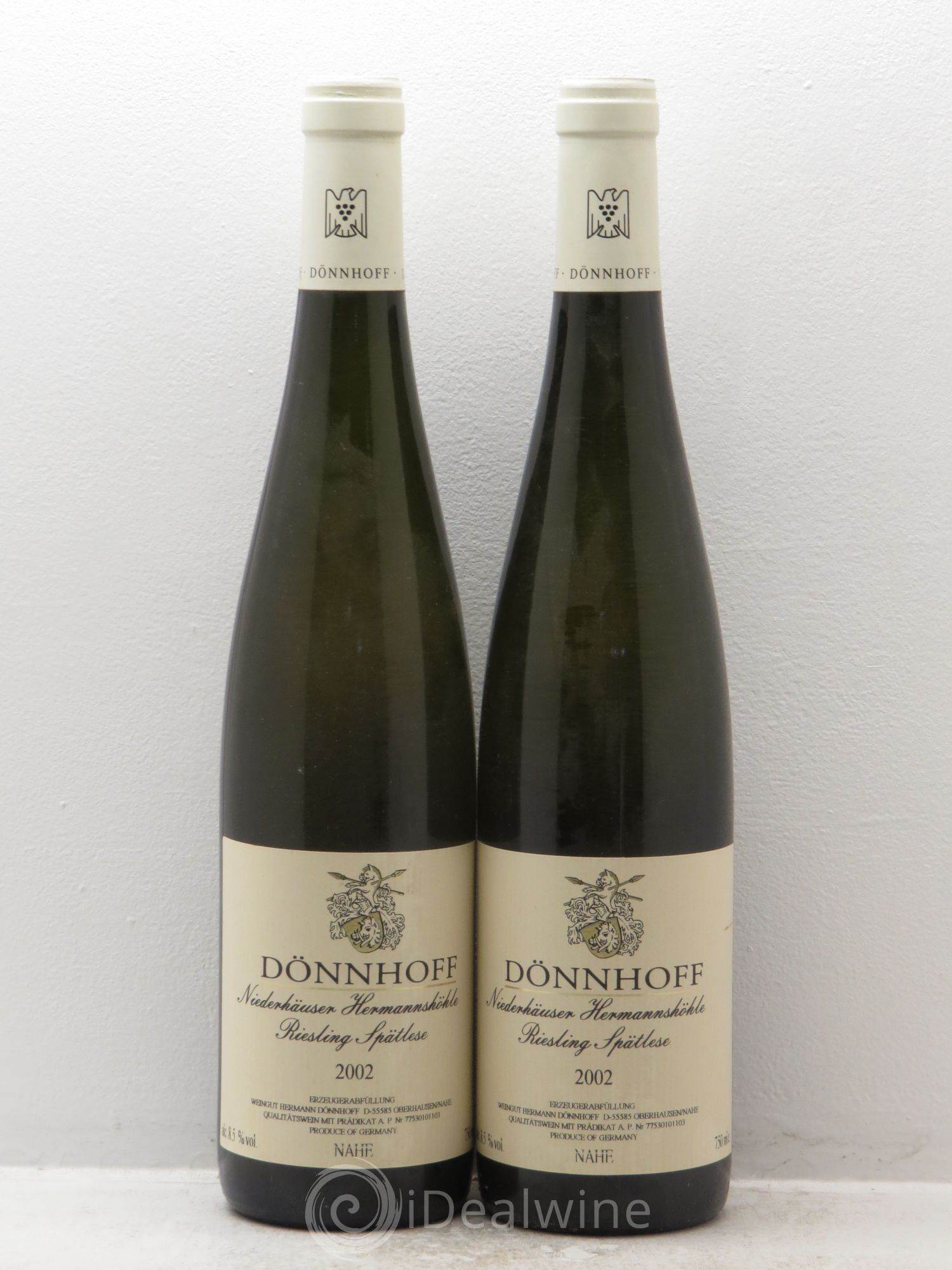 Allemagne Mosel-Saar Riesling Spätlese Dönnhoff Niederhäuser Hermannshöhle 2002 - Posten von 2 Flaschen - 0