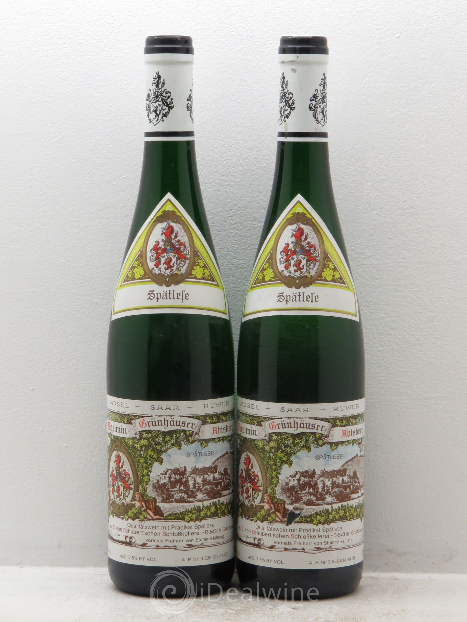 Allemagne Mosel-Saar Riesling Spätlese Von Schubert Maximin Grünhäuser Abtsberg 2002 - Posten von 2 Flaschen - 0