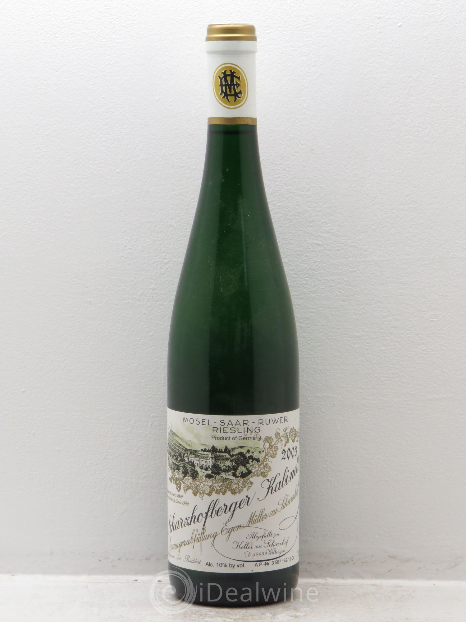 Allemagne Mosel-Saar Riesling Scharzhofberger E.Muller Kabinett 2003 - Posten von 1 Flasche - 0