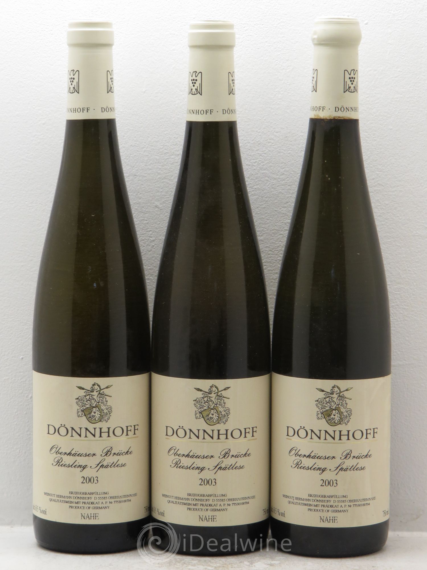 Allemagne Mosel-Saar Riesling Spätlese Dönnhoff Oberhäuser Brücke 2003 - Posten von 3 Flaschen - 0