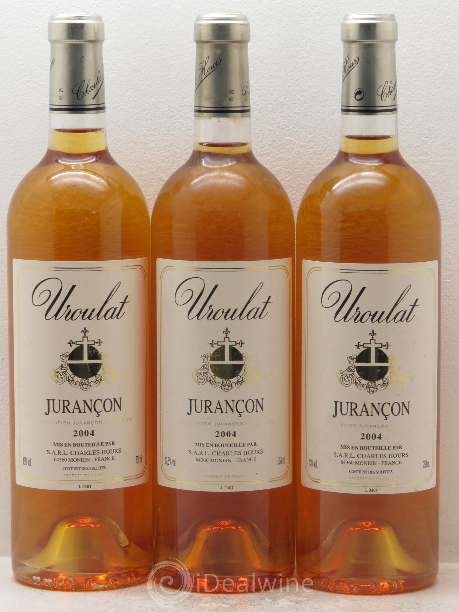 Jurançon Uroulat Charles Hours 2004 - Lotto di 3 bottiglie - 0