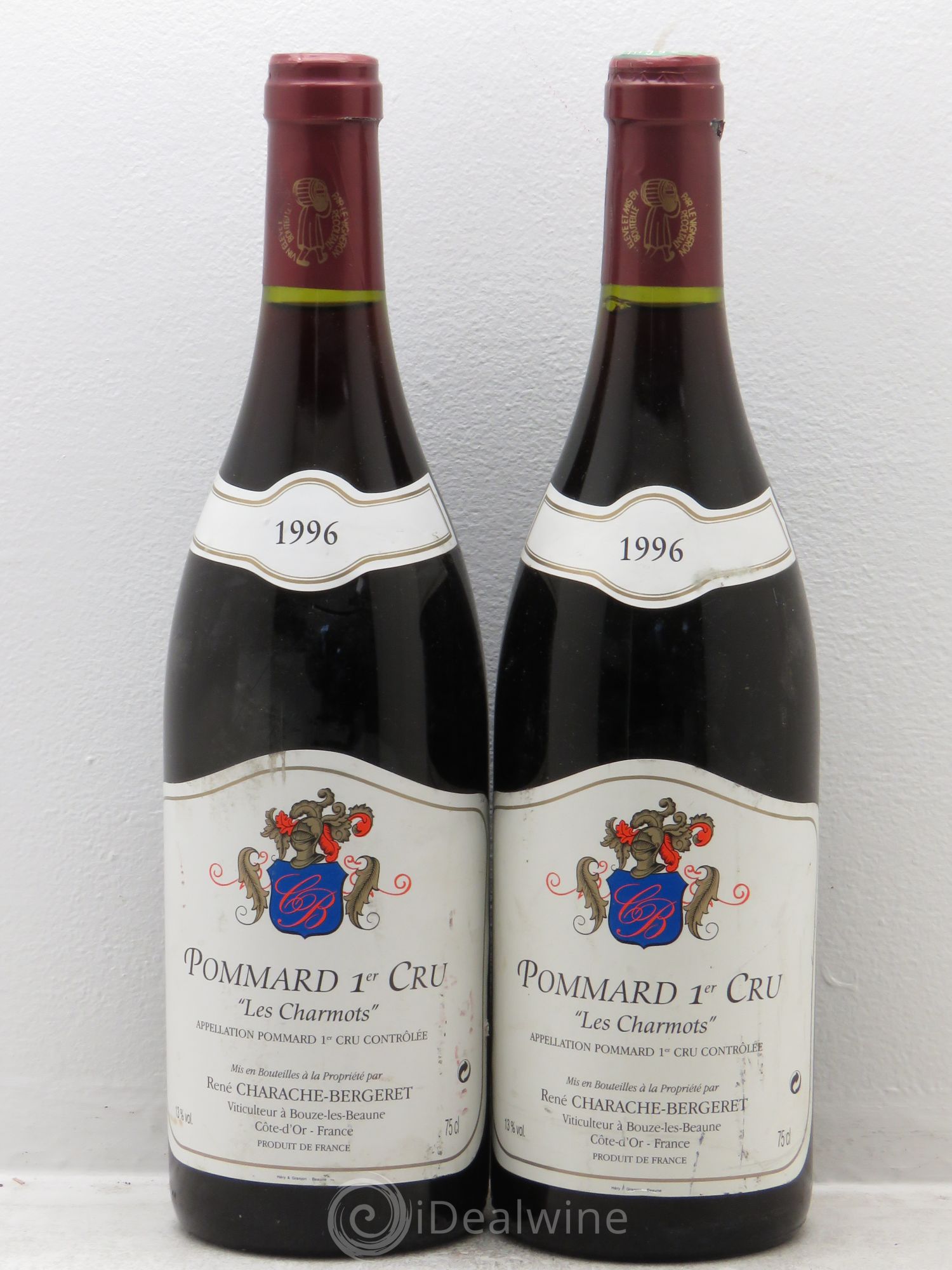 Pommard 1er Cru Domaine Charache-Bergeret 1996 - Posten von 2 Flaschen - 0