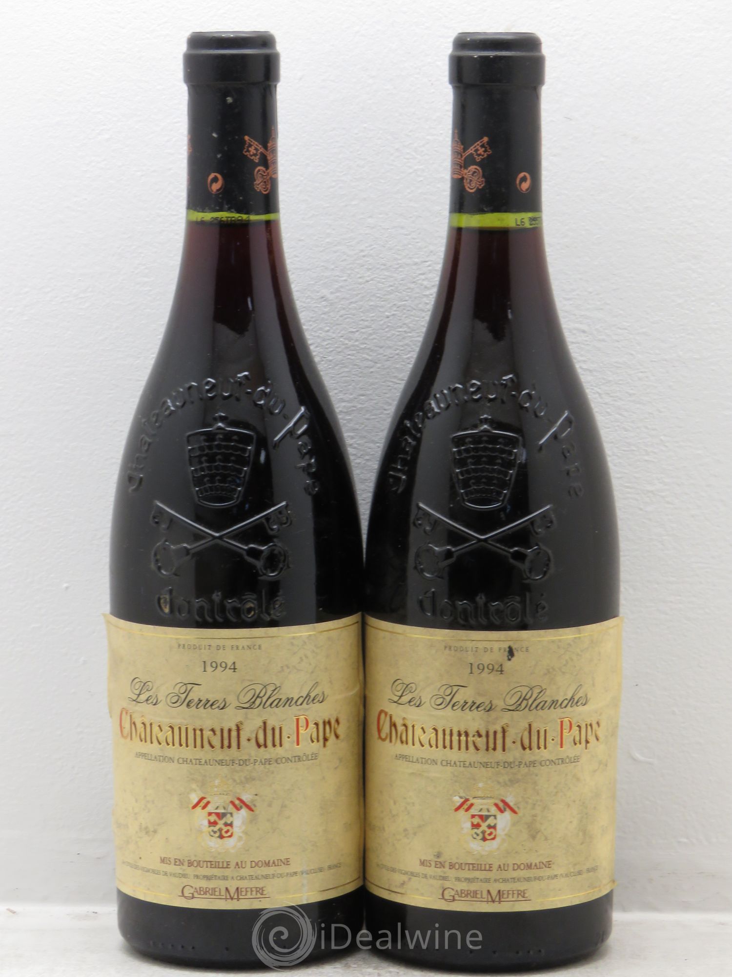 Châteauneuf-du-Pape Les Terres Blanches Meffre (sans prix de réserve) 1994 - Posten von 2 Flaschen - 0