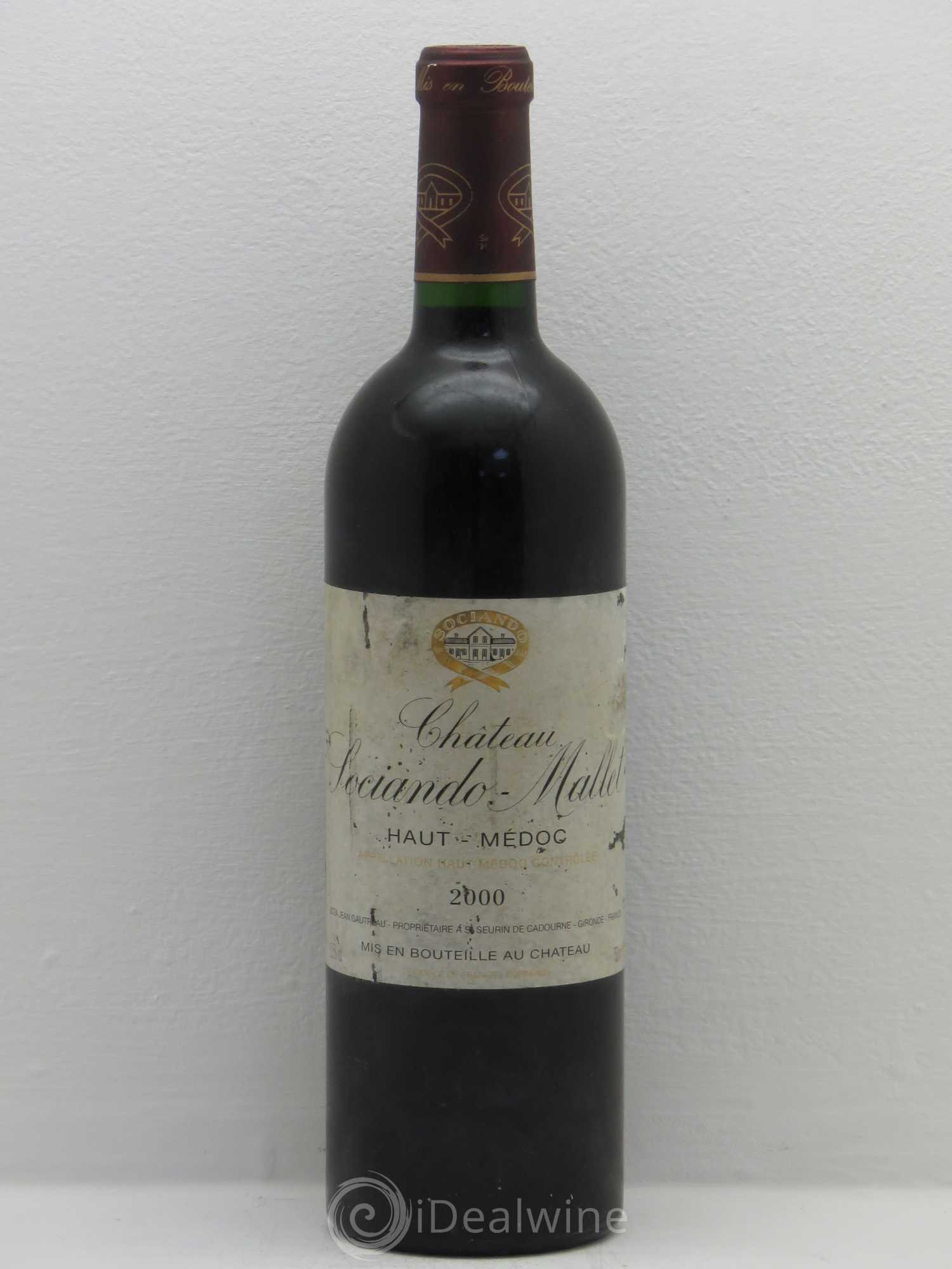 Château Sociando Mallet 2000 - Lot de 1 bouteille - 0