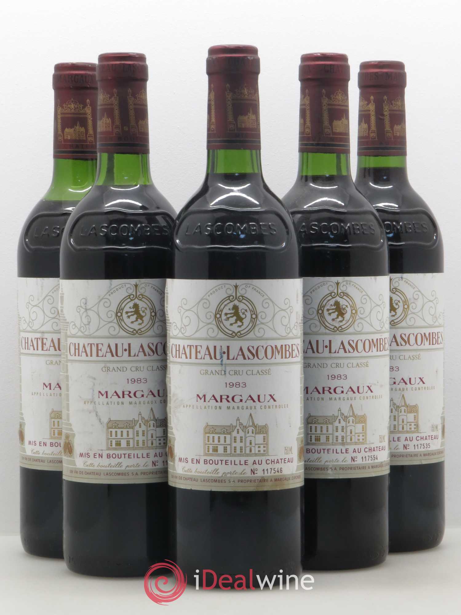 Château Lascombes 2ème Grand Cru Classé 1983 - Lot de 5 bouteilles - 0