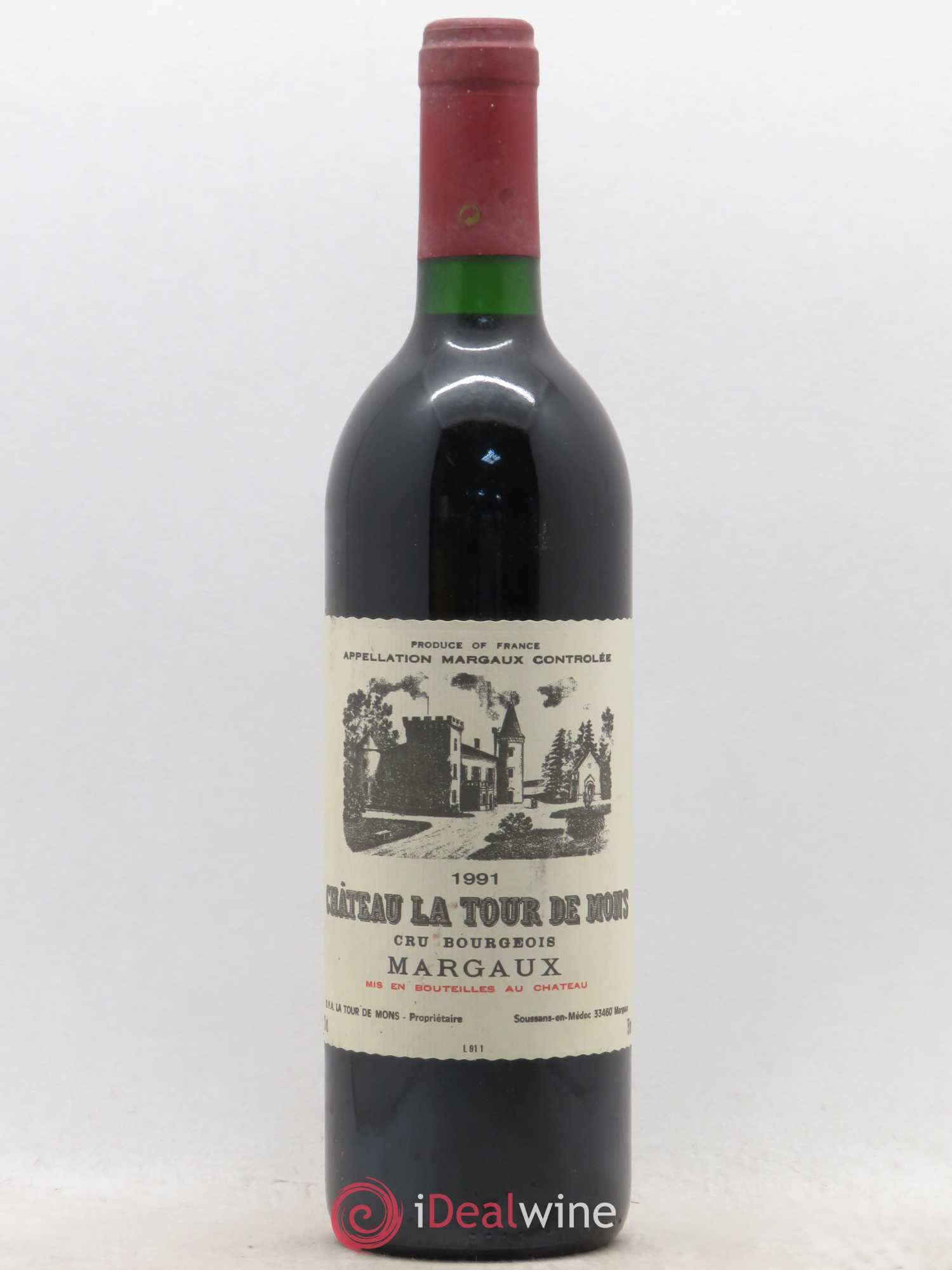 Château la Tour de Mons Cru Bourgeois 1991 - Lot de 1 bouteille - 0