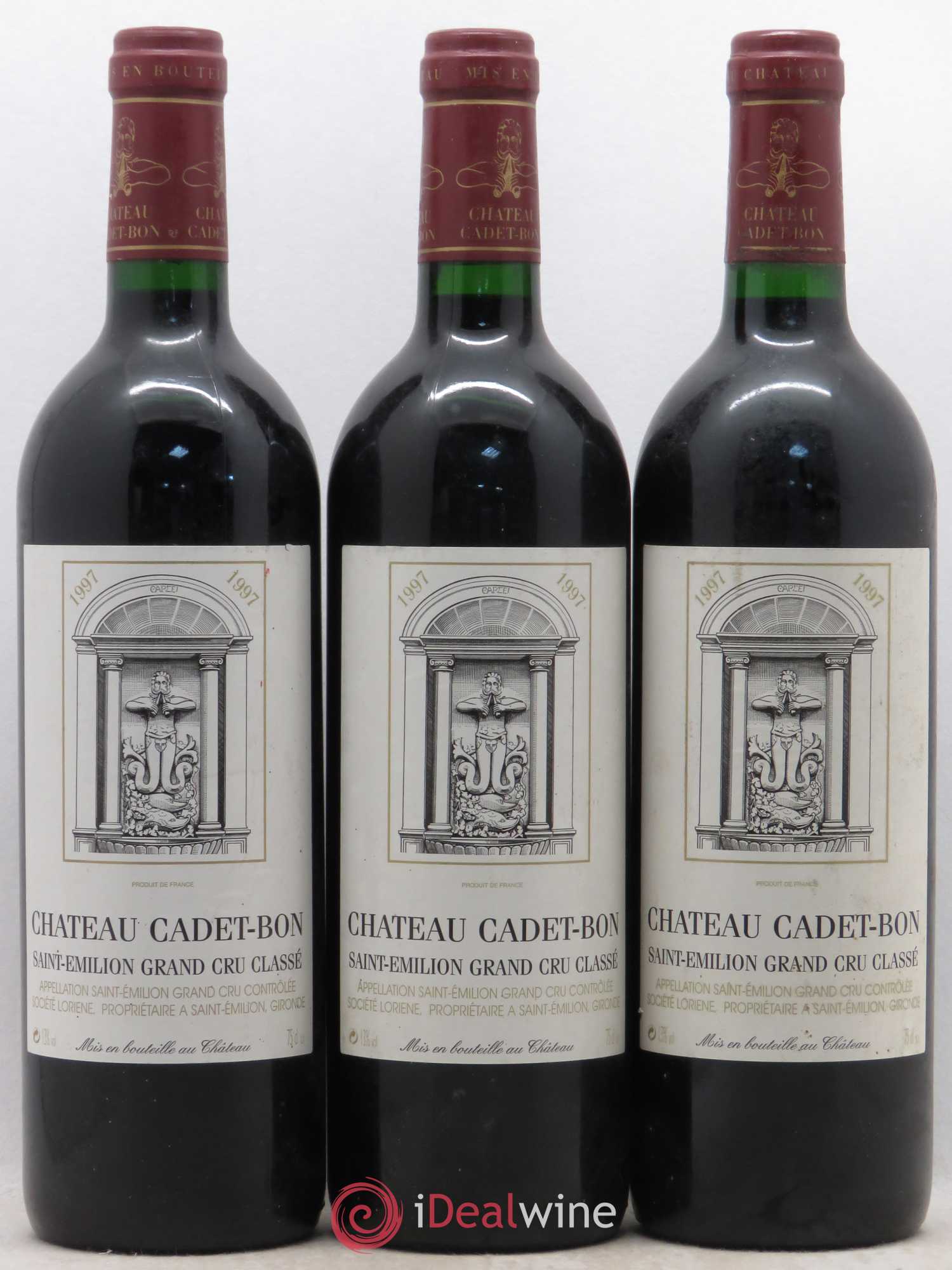 Château Cadet Bon Grand Cru Classé (sans prix de réserve) 1997 - Lot de 3 bouteilles - 0
