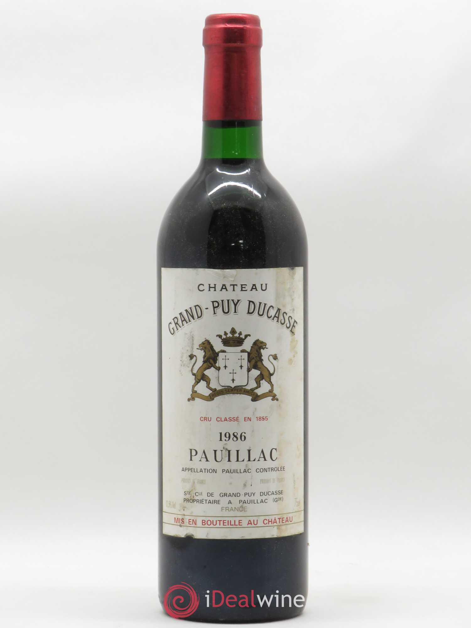 Château Grand Puy Ducasse 5ème Grand Cru Classé 1986 - Posten von 1 Flasche - 0