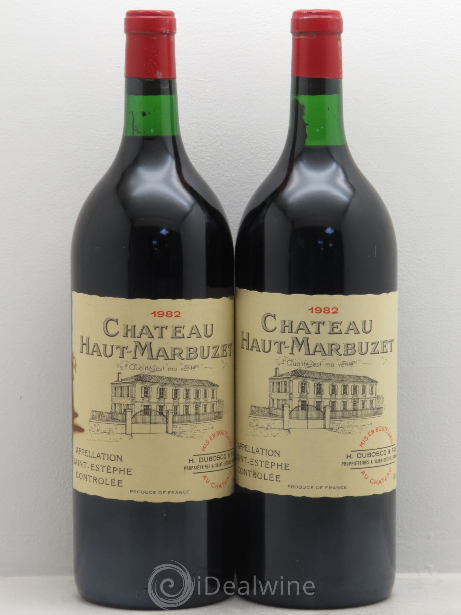 Château Haut Marbuzet 1982 - Lot de 2 magnums - 0