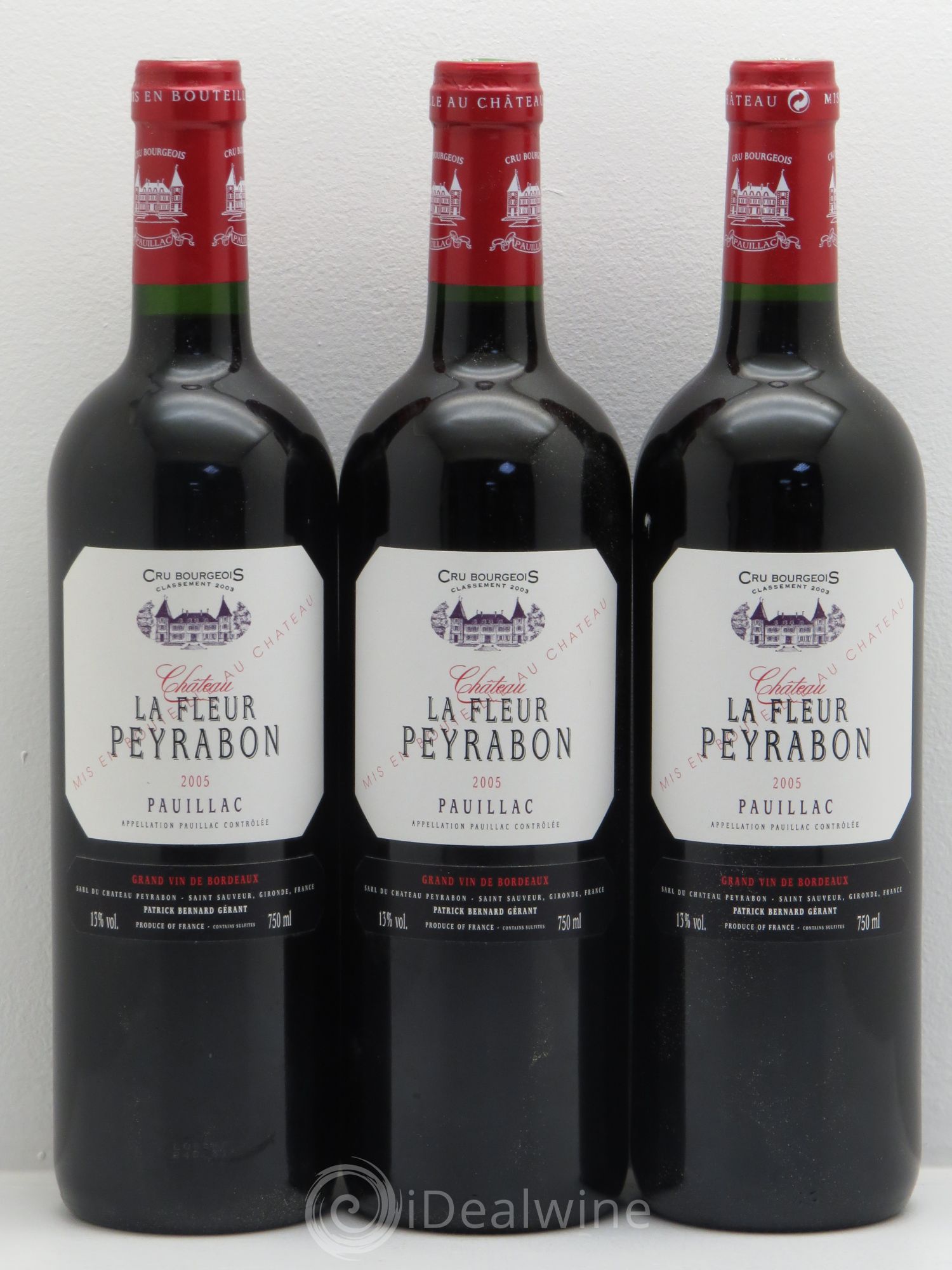 Château La Fleur Peyrabon Cru Bourgeois 2005 - Lot de 3 bouteilles - 0
