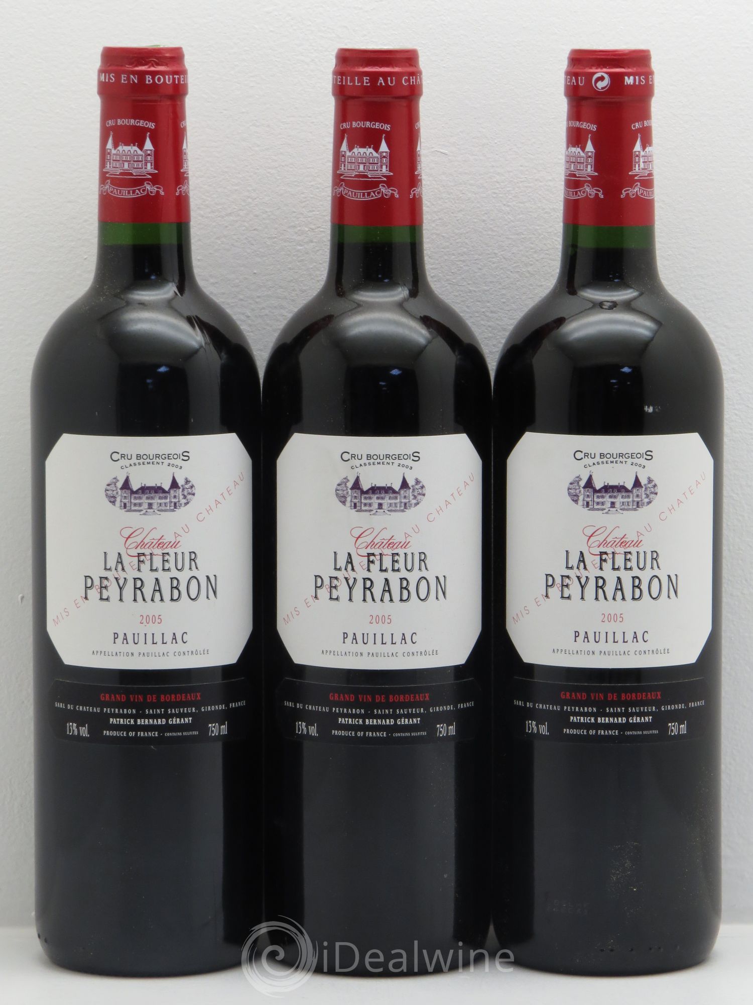 Château La Fleur Peyrabon Cru Bourgeois 2005 - Lot de 3 bouteilles - 0