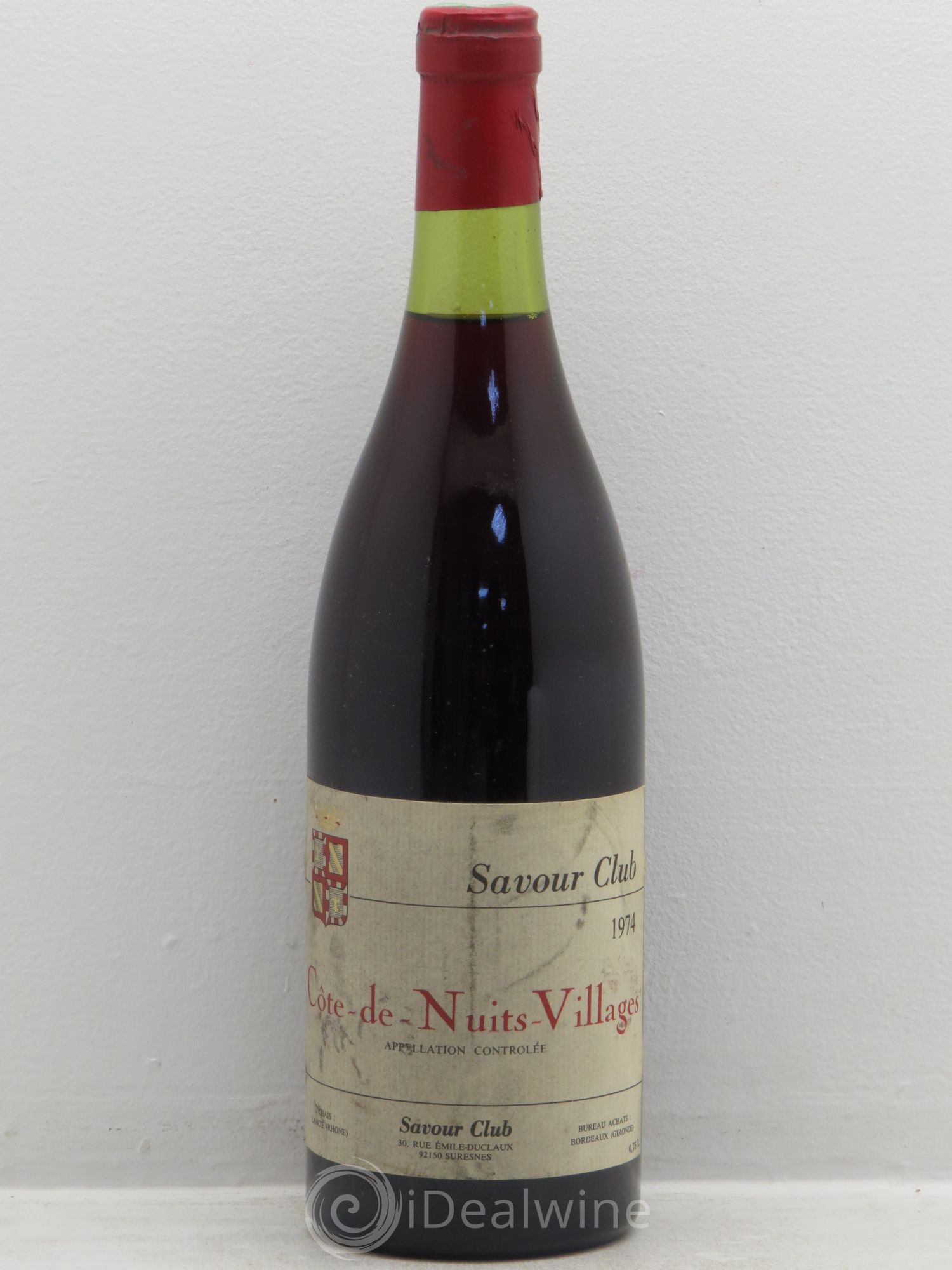 Côte de Nuits-Villages Savour Club (sans prix de réserve) 1974 - Posten von 1 Flasche - 0