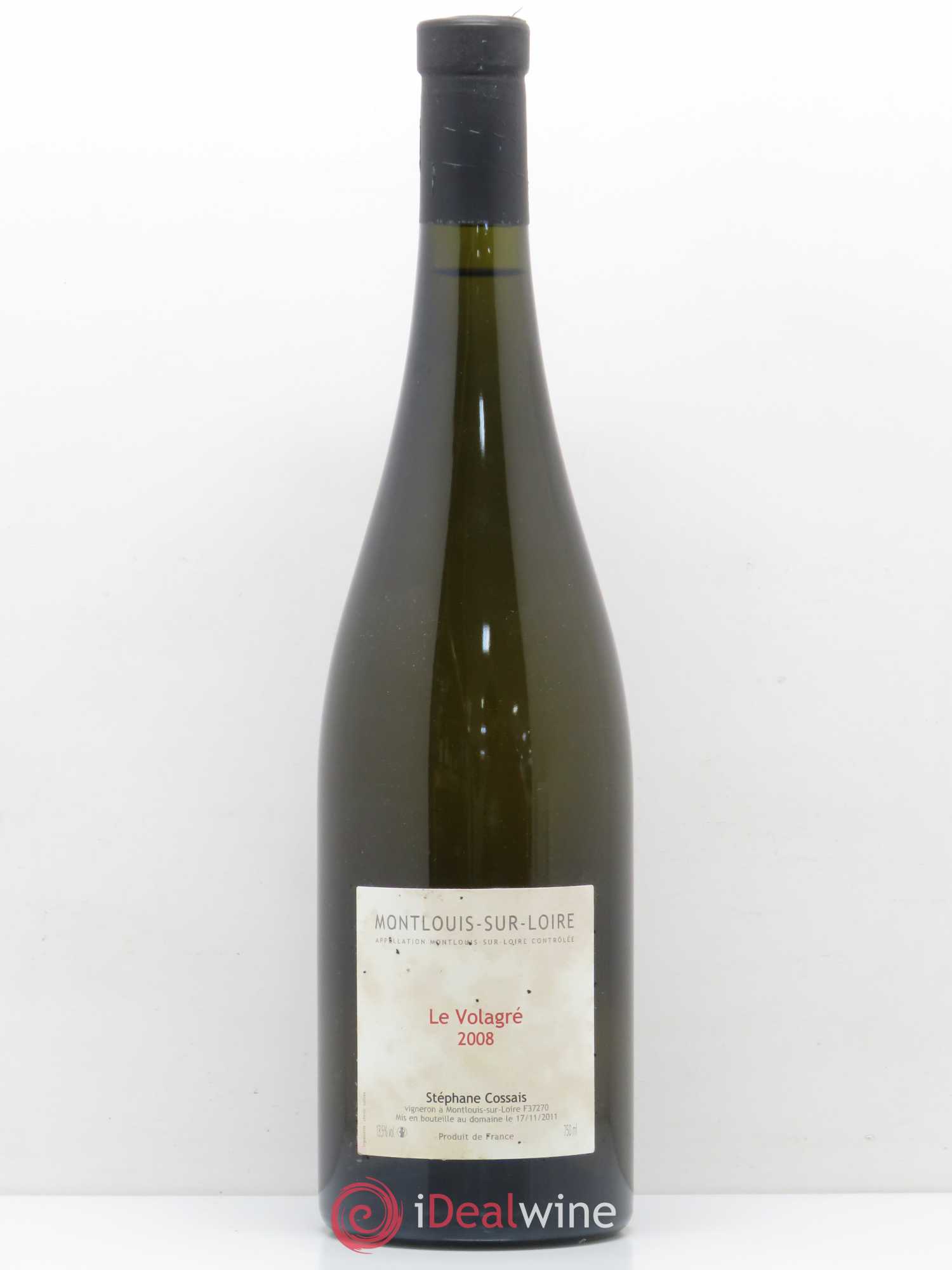 Montlouis-sur-Loire Le Volagré Stéphane Cossais 2008 - Lot de 1 bouteille - 0