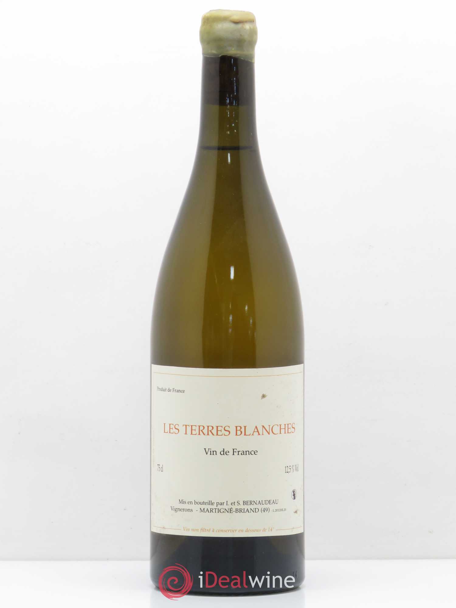 Vin de France Les Terres Blanches Stéphane Bernaudeau 2012 - Lot de 1 bouteille - 0