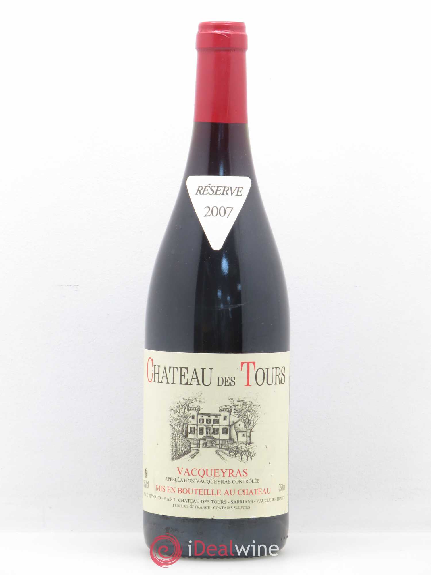 Vacqueyras Château des Tours Emmanuel Reynaud 2007 - Lot de 1 bouteille - 0
