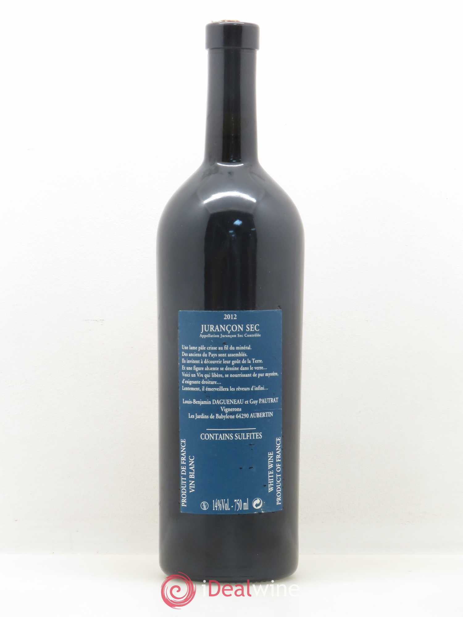 Jurançon Dagueneau 2012 - Posten von 1 Flasche - 1