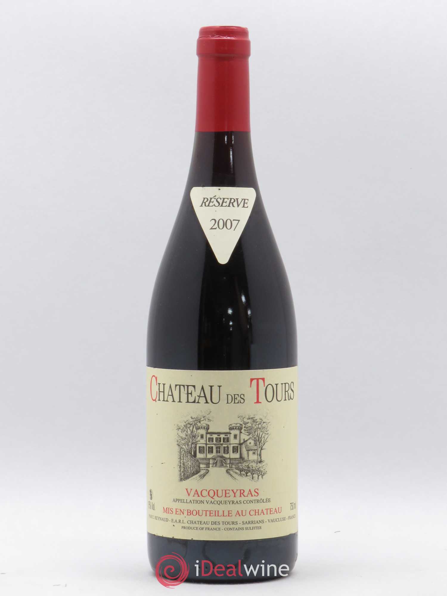 Vacqueyras Château des Tours Emmanuel Reynaud 2007 - Lot de 1 bouteille - 0
