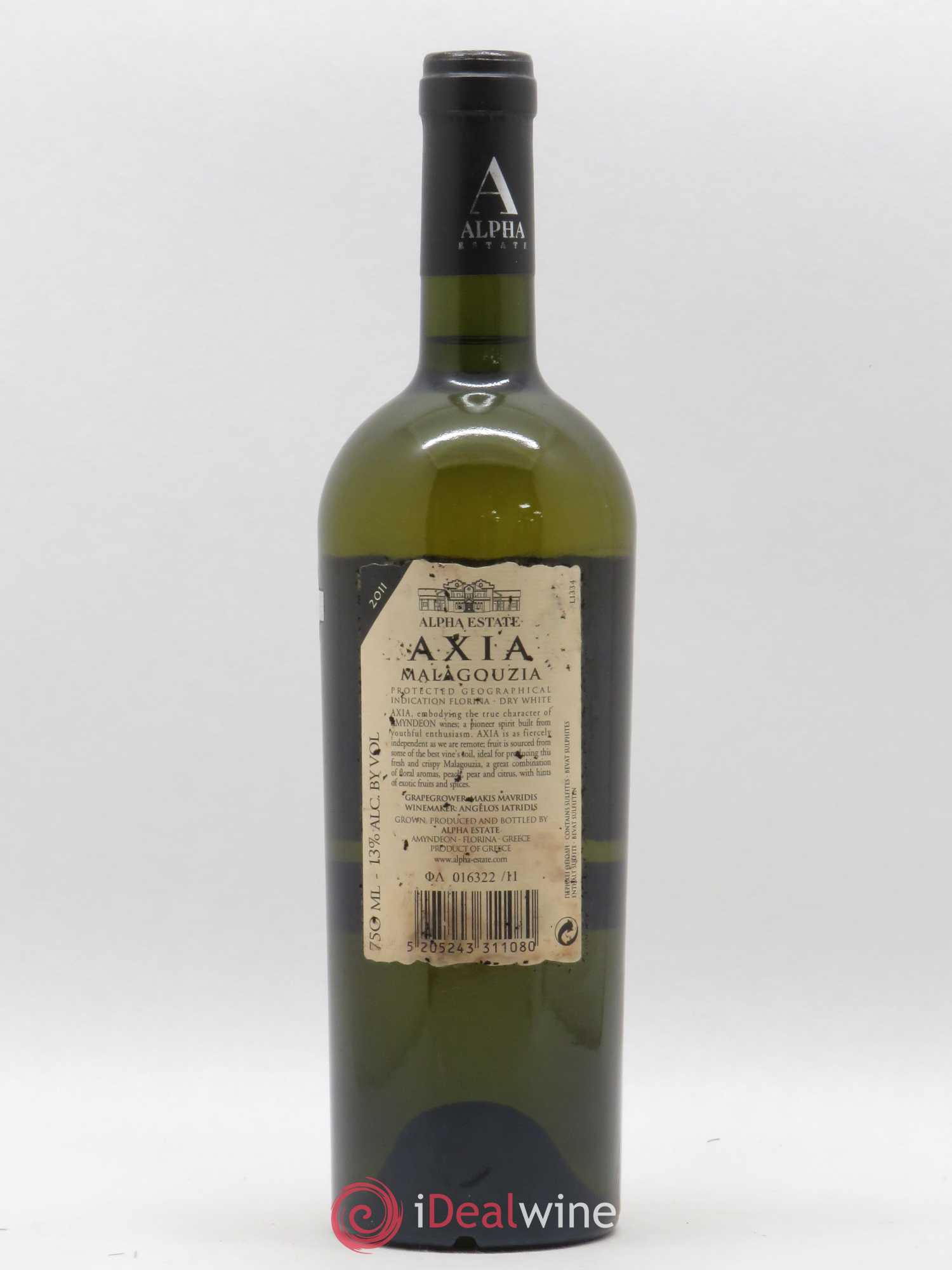 Vins Etrangers Grèce Malagouzia Axia Alpha Estate (sans prix de réserve) 2011 - Posten von 1 Flasche - 1