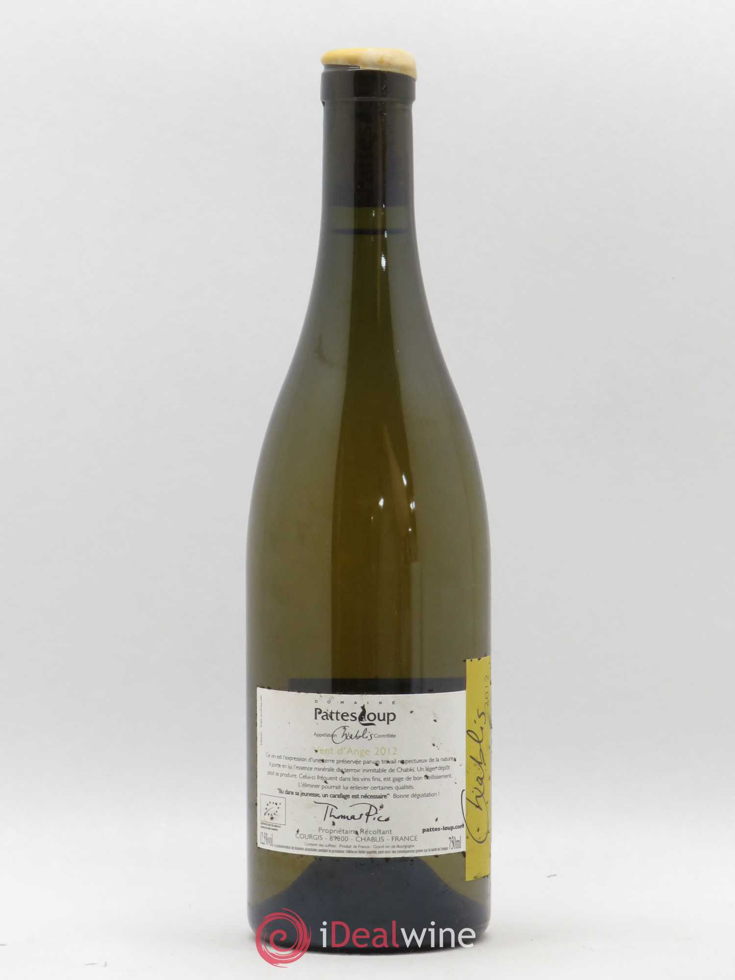 Chablis Vent d'Ange Pattes Loup (Domaine) 2012 - Lot de 1 bouteille - 1