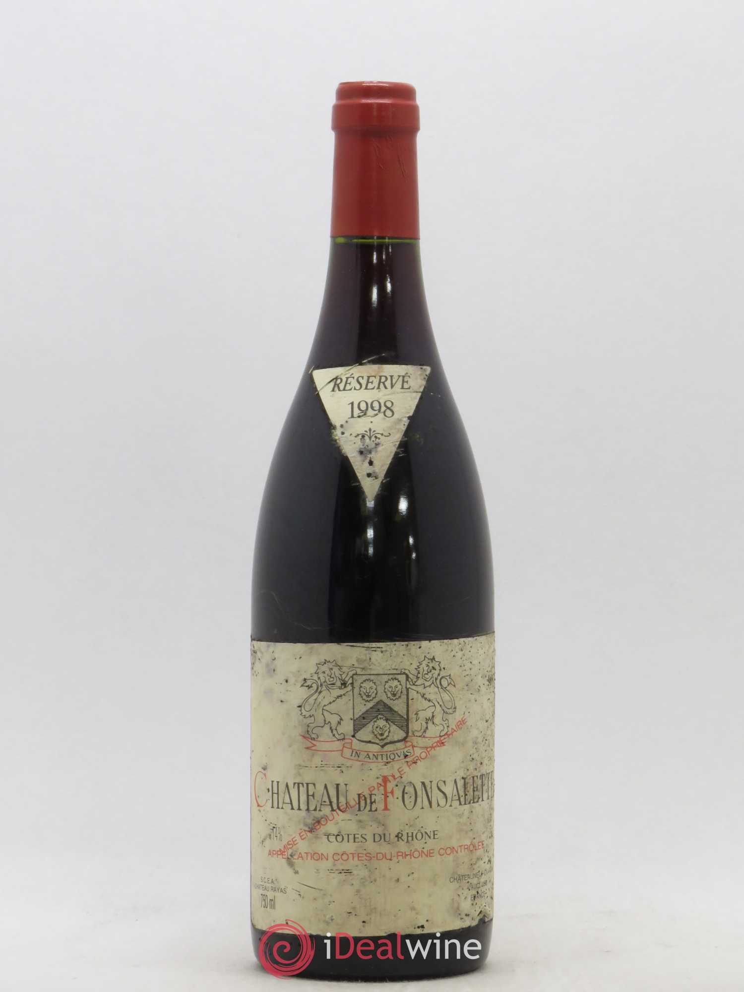 Côtes-du-Rhône Château de Fonsalette Emmanuel Reynaud 1998 - Lot de 1 bouteille - 0