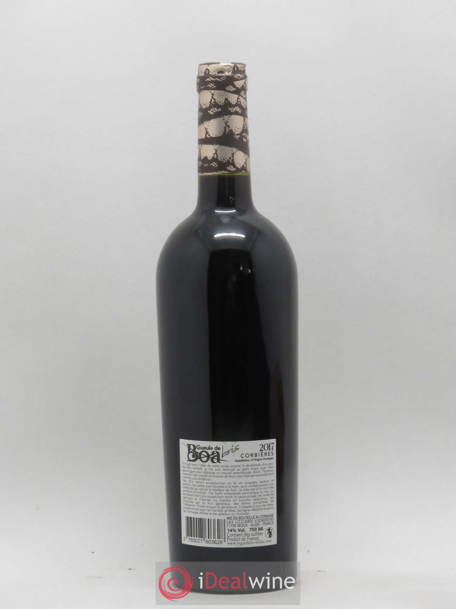Corbières Gueule de Boa Domaine Serre Saint Vincent (sans prix de réserve) 2017 - Posten von 1 Flasche - 1