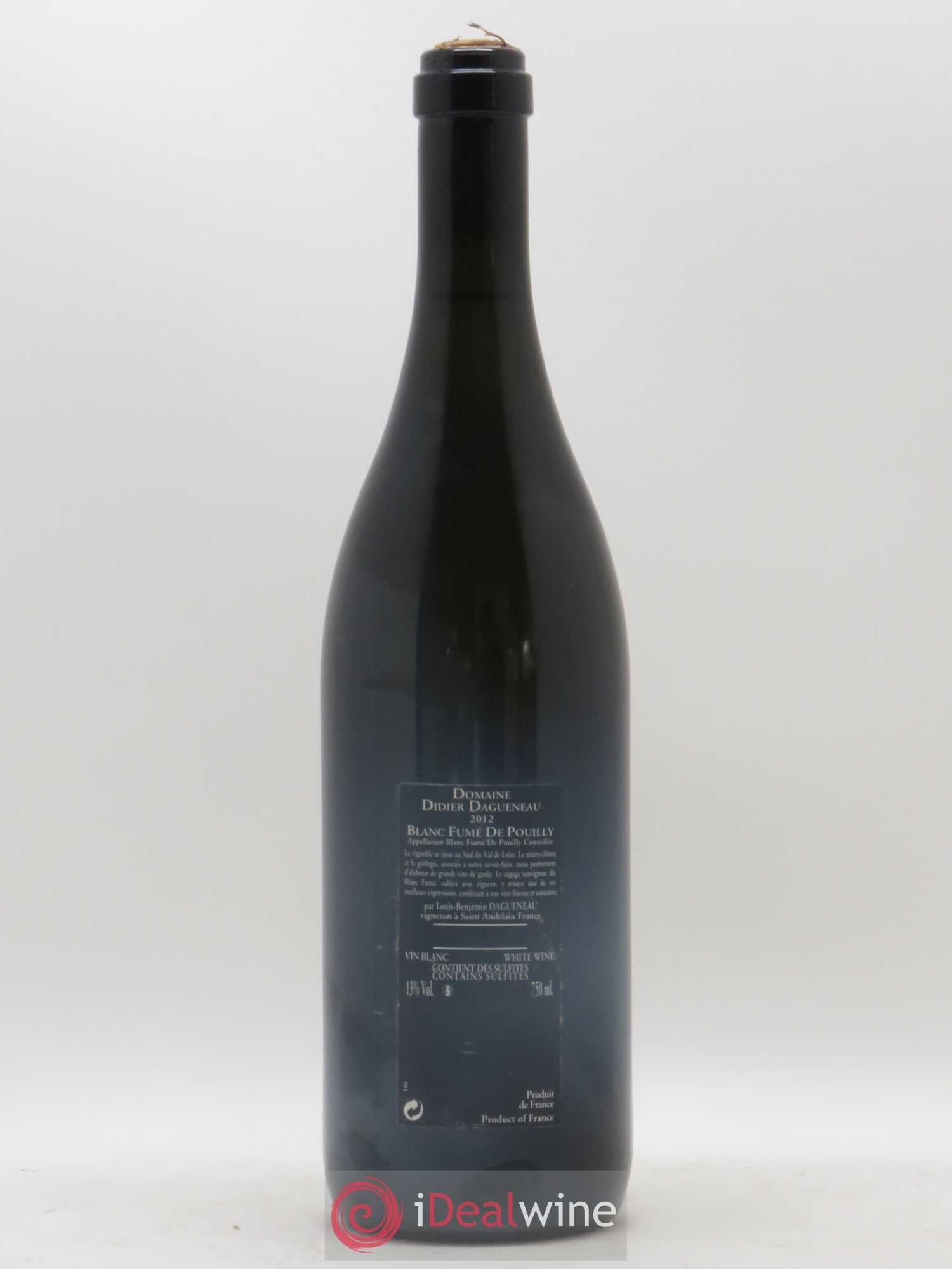 Vin de France (anciennement Pouilly-Fumé) Silex Dagueneau (Domaine Didier - Louis-Benjamin) 2012 - Lot de 1 bouteille - 1