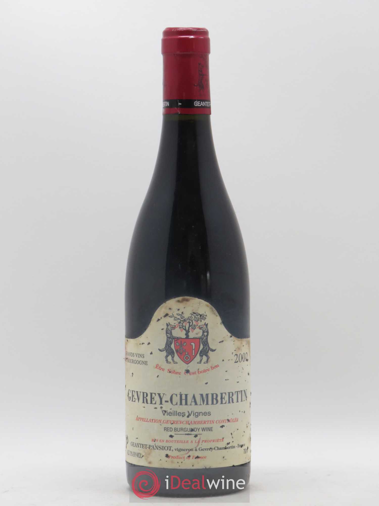 Gevrey-Chambertin Vieilles vignes Geantet-Pansiot 2002 - Lot de 1 bouteille - 0