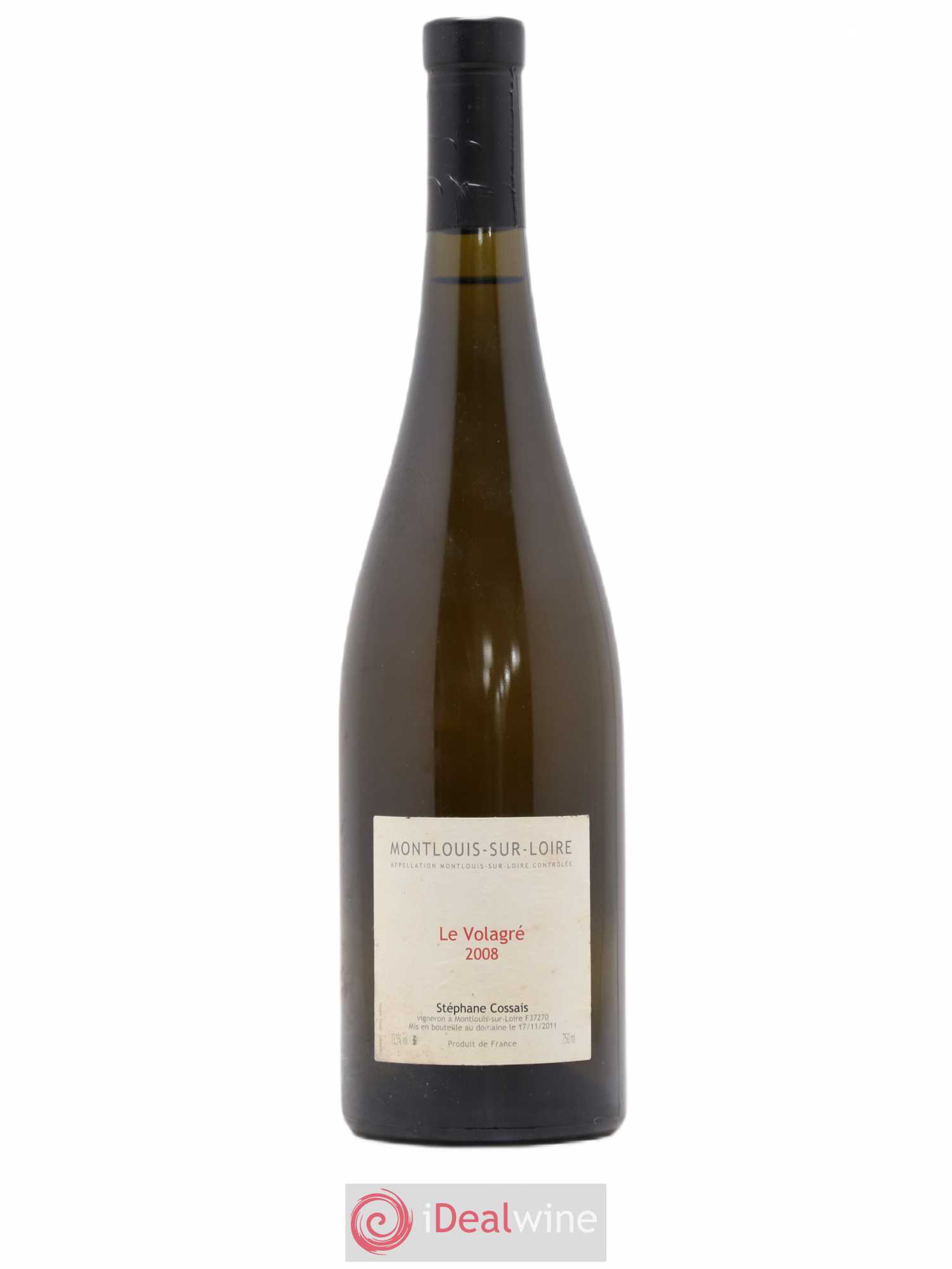 Montlouis-sur-Loire Le Volagré Stéphane Cossais 2008 - Lot de 1 bouteille - 0